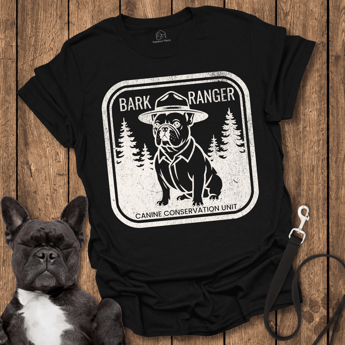 Frenchie T-Shirt, Bark Ranger, Canine Conservation - Dog Shirt