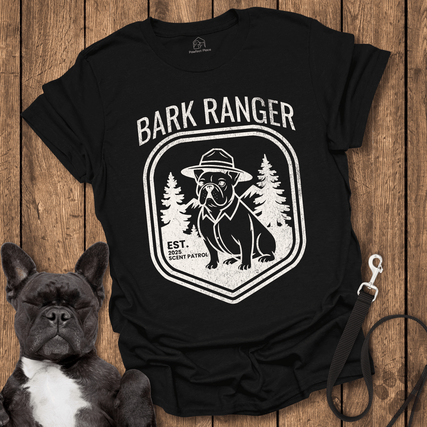 Frenchie T-Shirt, Bark Ranger, Scent Patrol - Dog Shirt