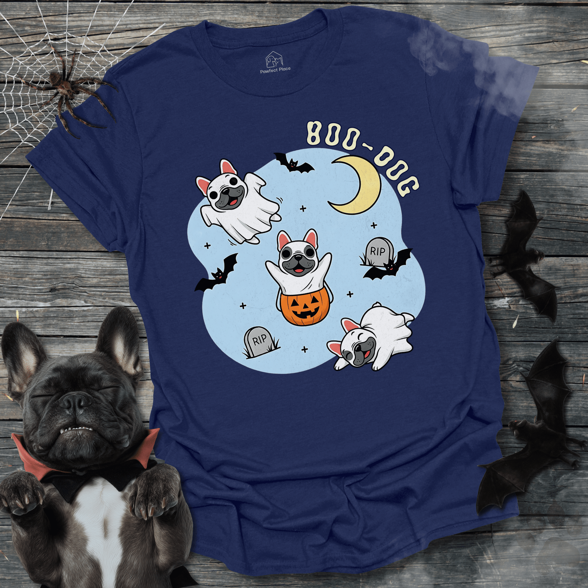 Boo Dog - Halloween Frenchie Tee - PawfectPlace