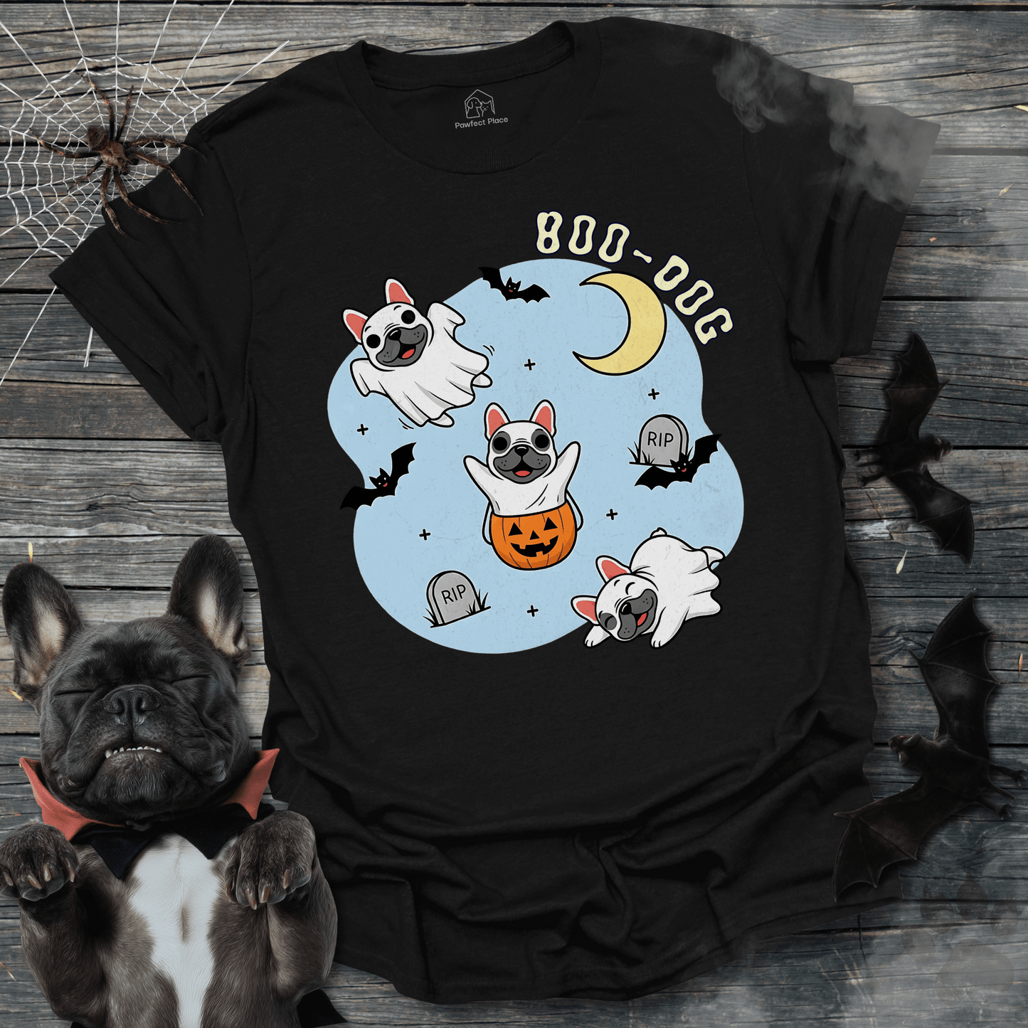 Boo Dog - Halloween Frenchie Tee - PawfectPlace
