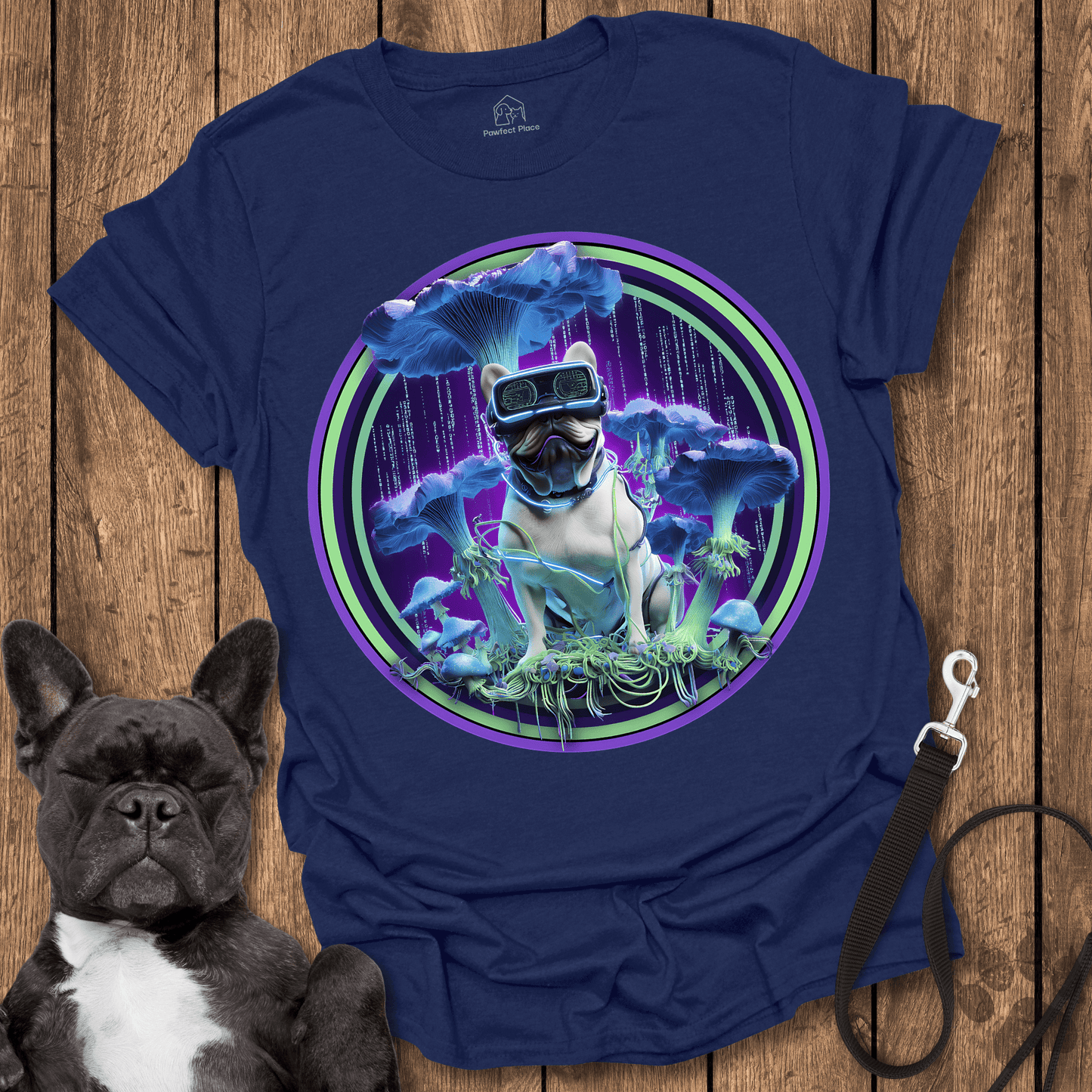 Frenchie T-Shirt, Code Breaking IT Frenchie - Leash Hacker - Dog Shirt