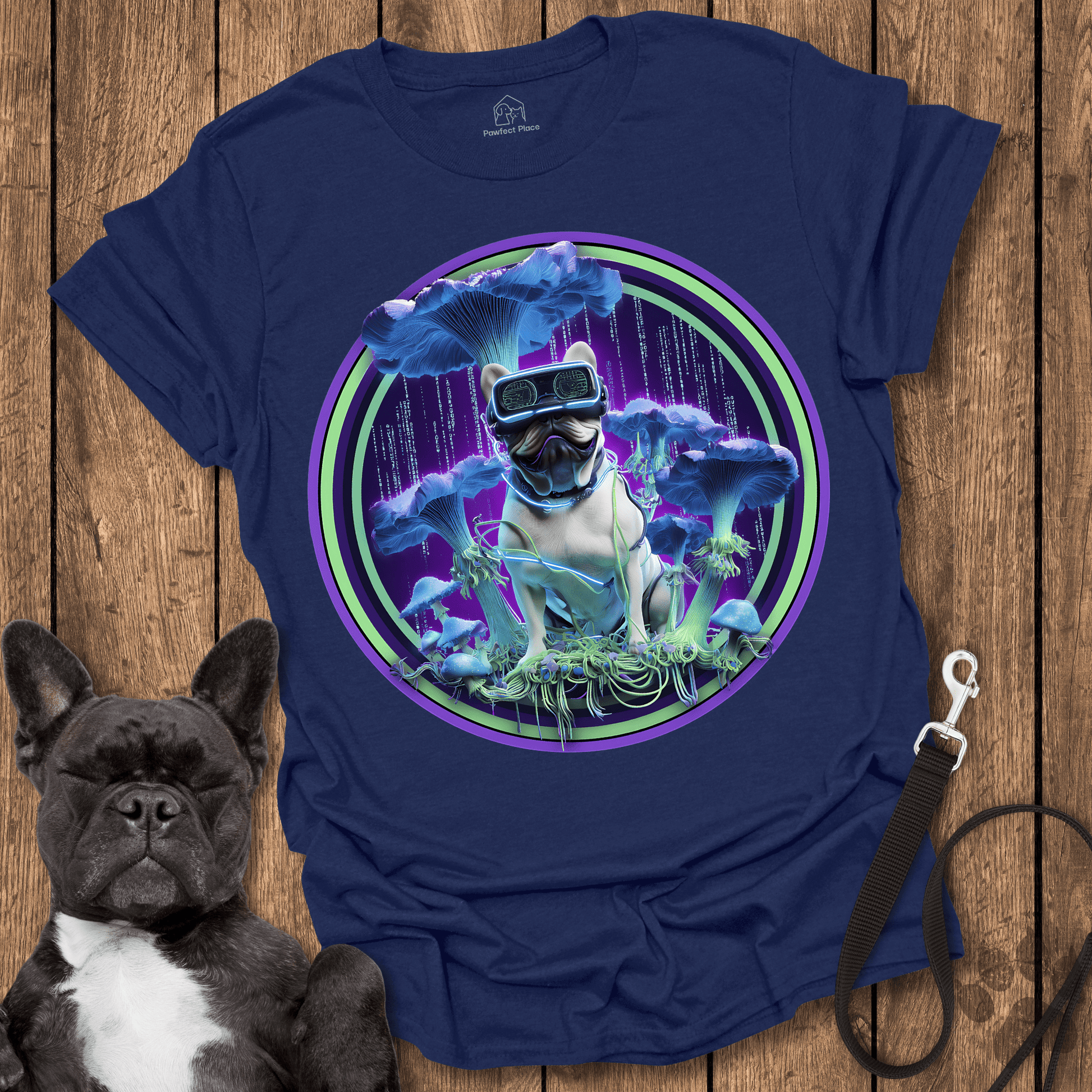 Frenchie T-Shirt, Code Breaking IT Frenchie - Leash Hacker - Dog Shirt