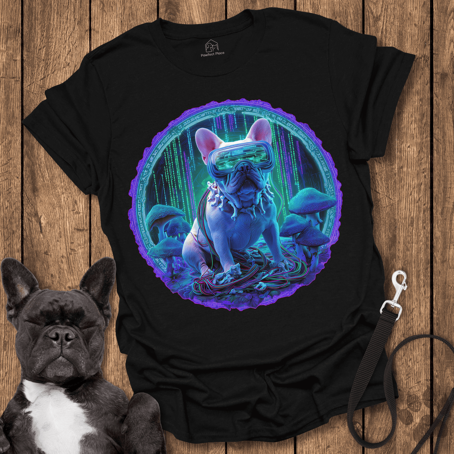 Frenchie T-Shirt, Code Breaking IT Frenchie - Leash Hacker - Dog Shirt