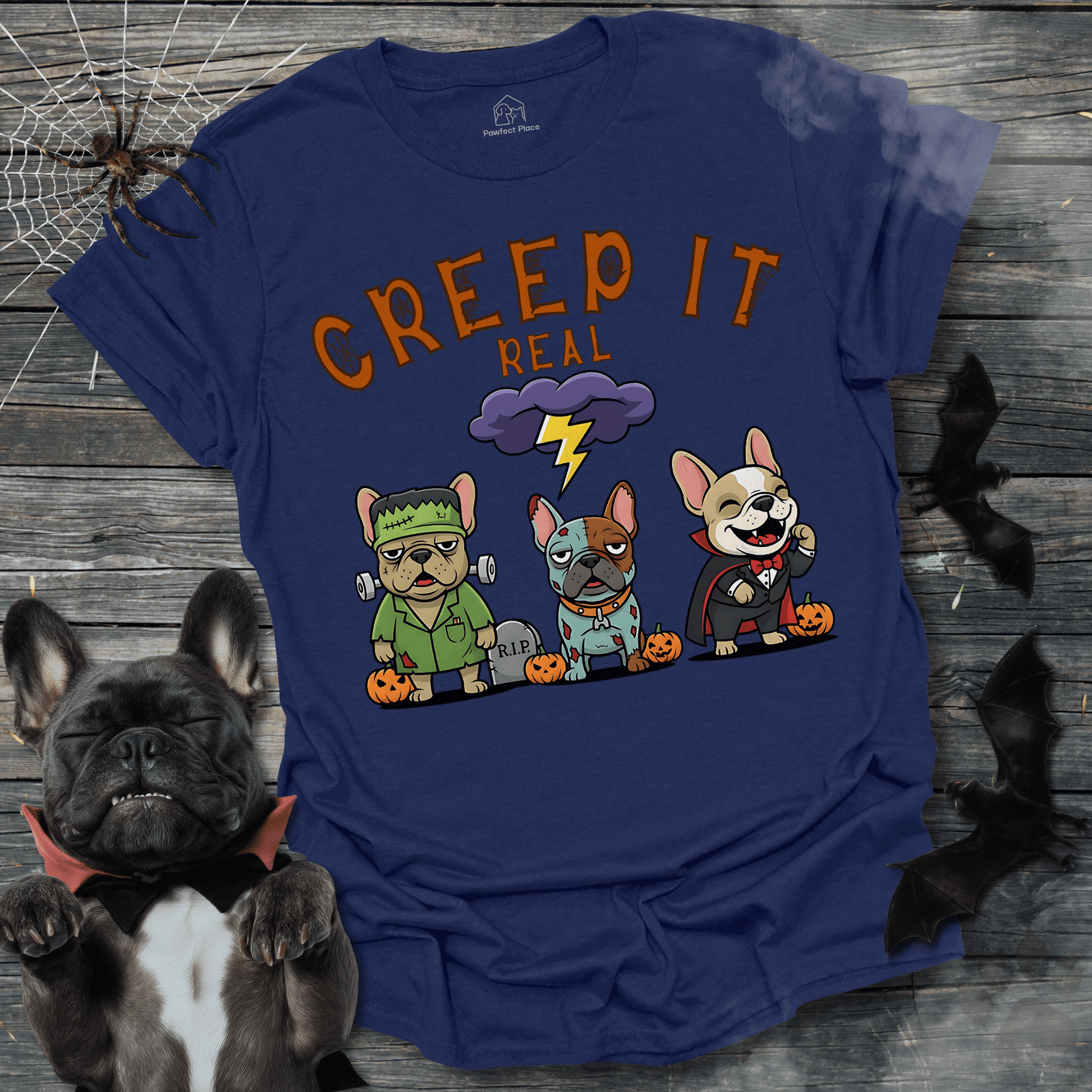 Creep It Real - Halloween Frenchie Tee - PawfectPlace
