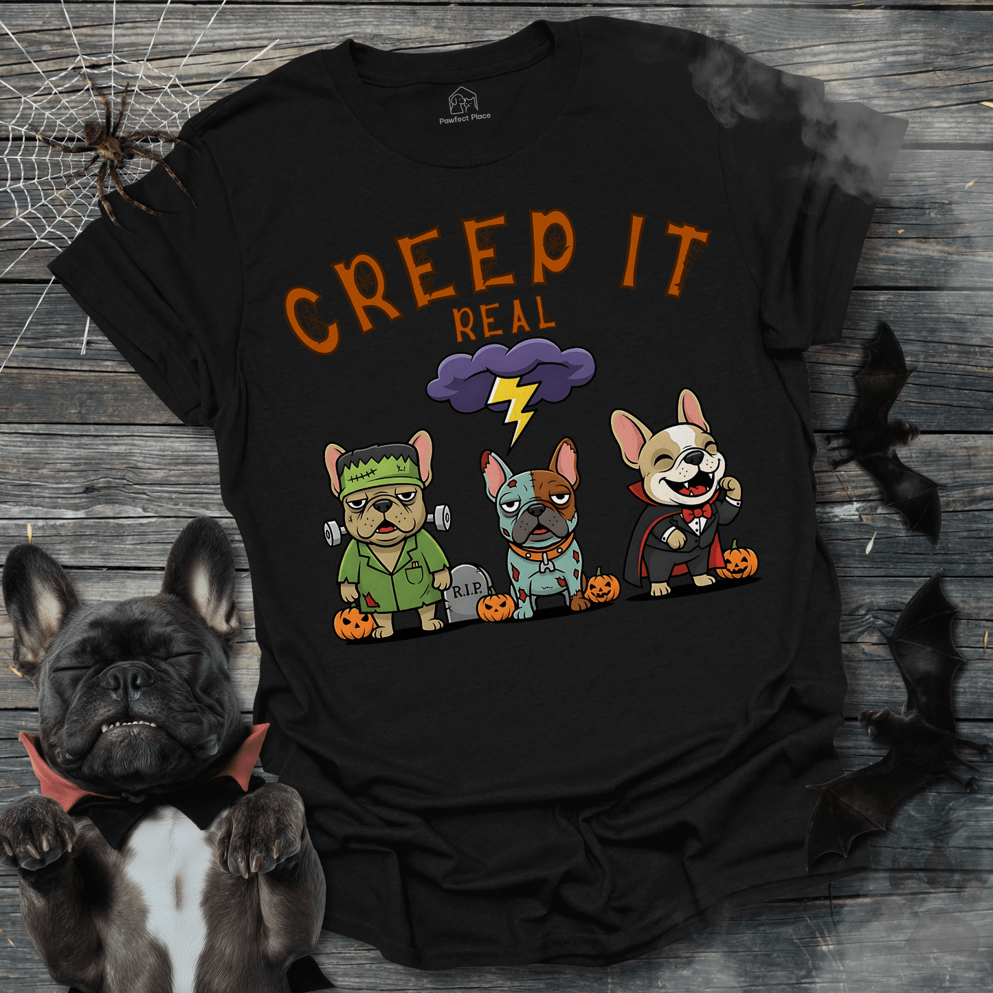 Creep It Real - Halloween Frenchie Tee - PawfectPlace