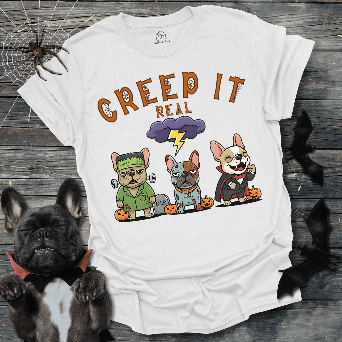 Creep It Real - Halloween Frenchie Tee - PawfectPlace