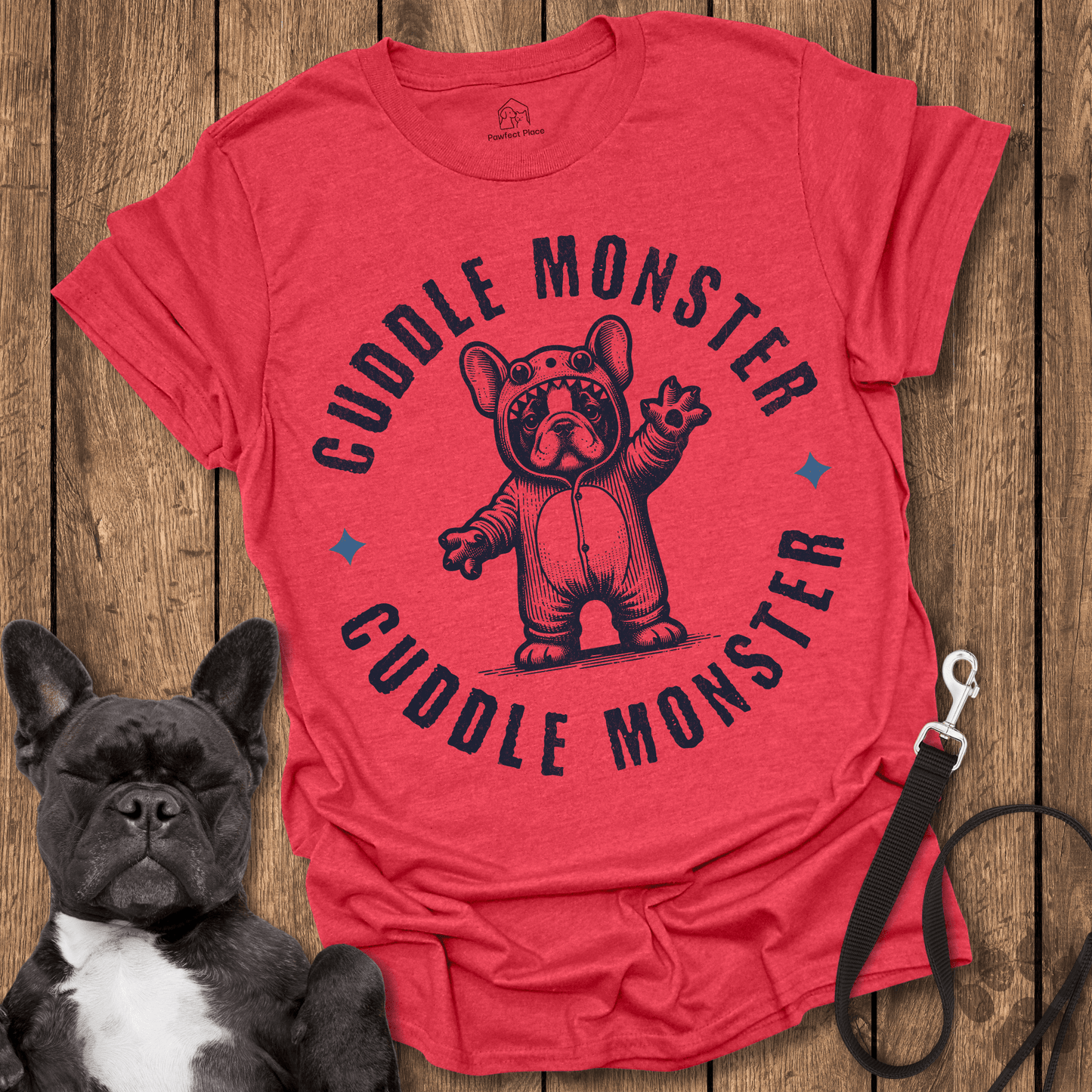 Cuddle Monster, Vintage - Frenchie Tee - PawfectPlace