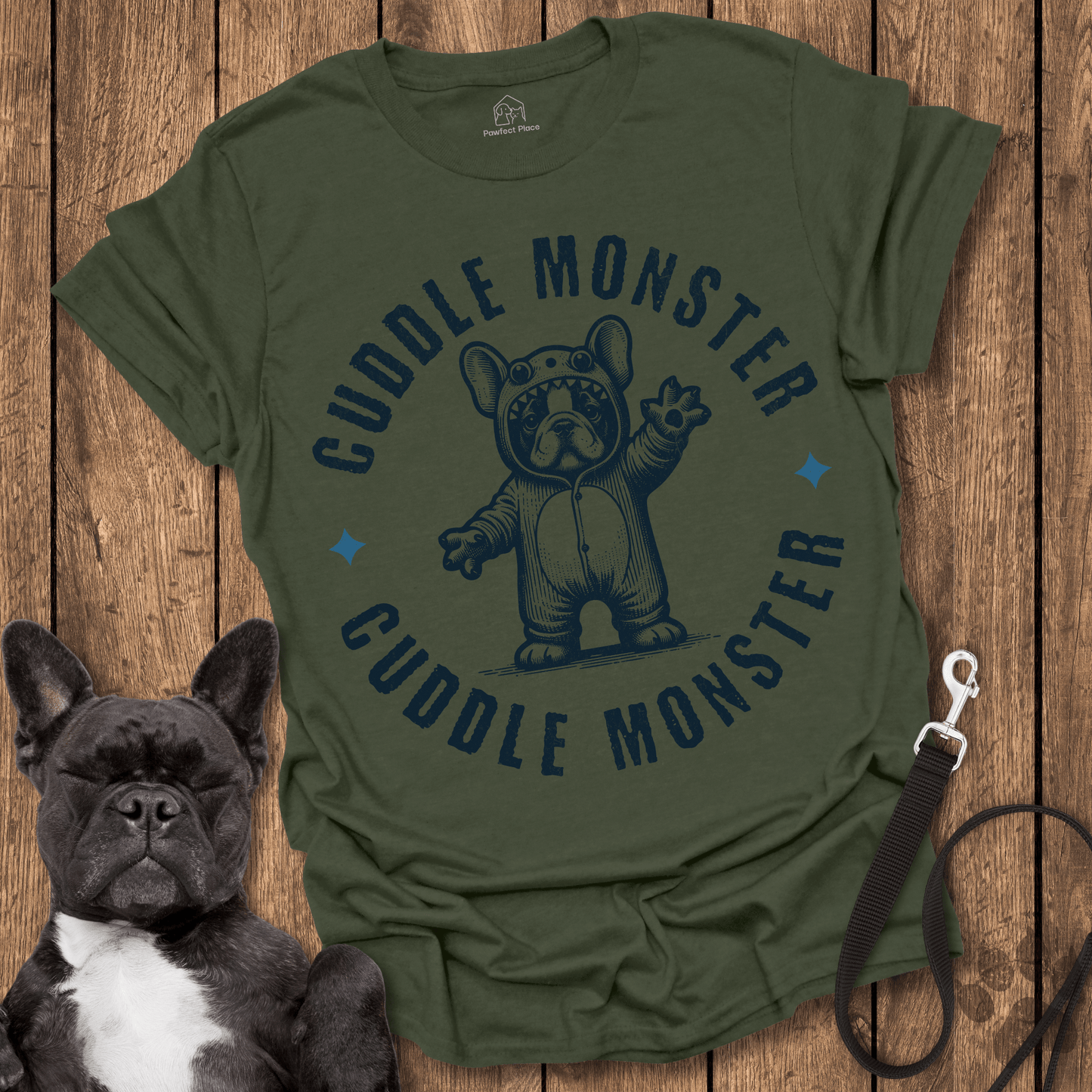 Cuddle Monster, Vintage - Frenchie Tee - PawfectPlace