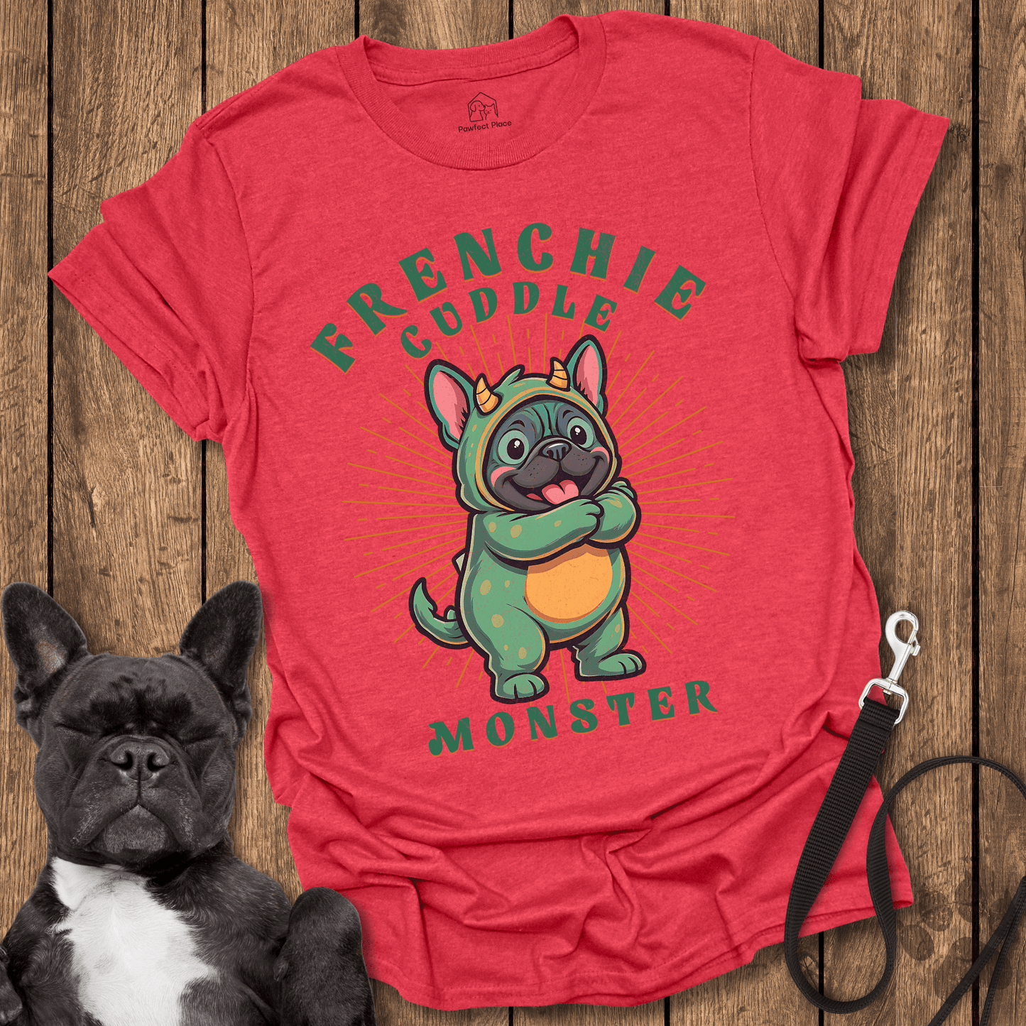 Cute Frenchie Cuddle Monster - Frenchie Tee - PawfectPlace