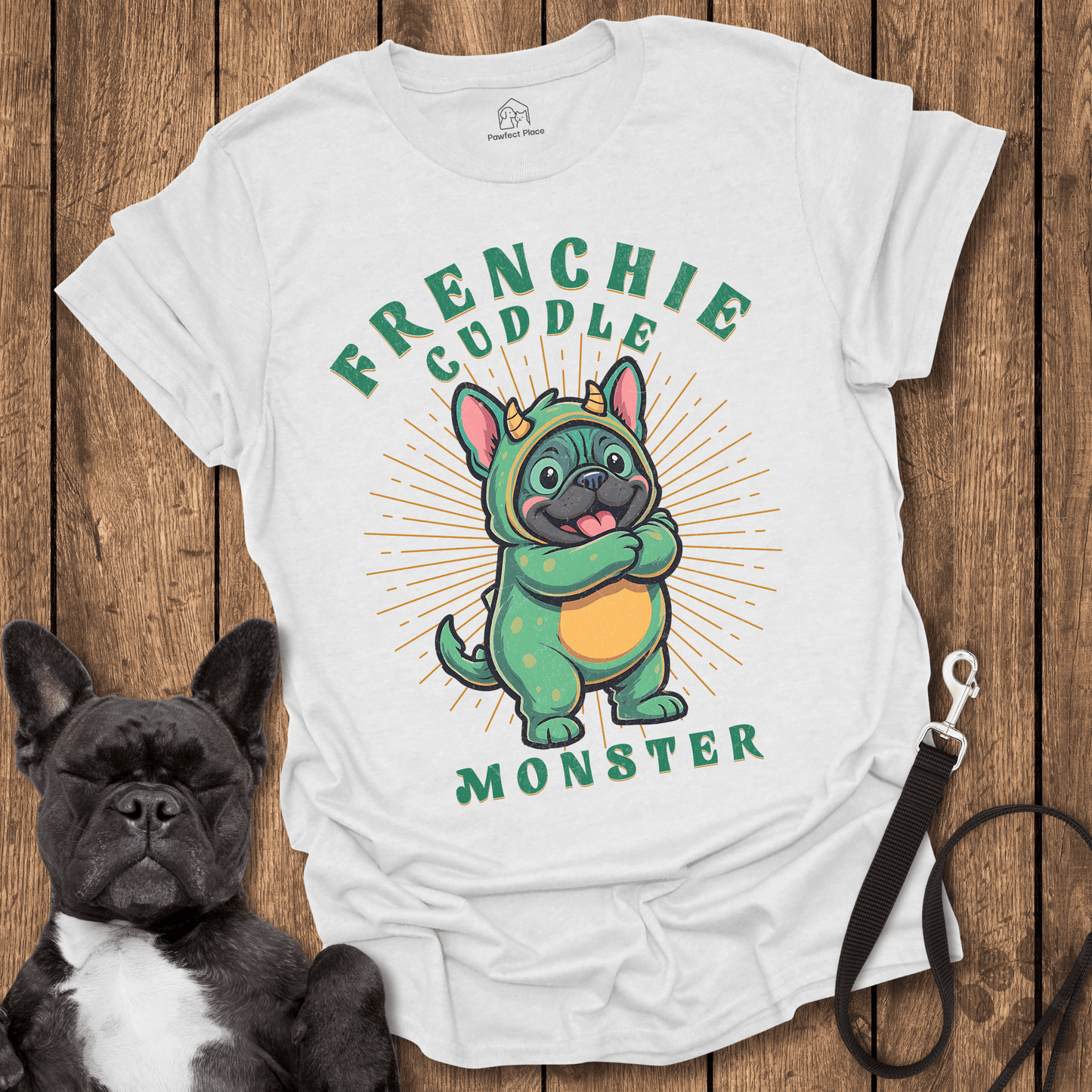 Cute Frenchie Cuddle Monster - Frenchie Tee - PawfectPlace