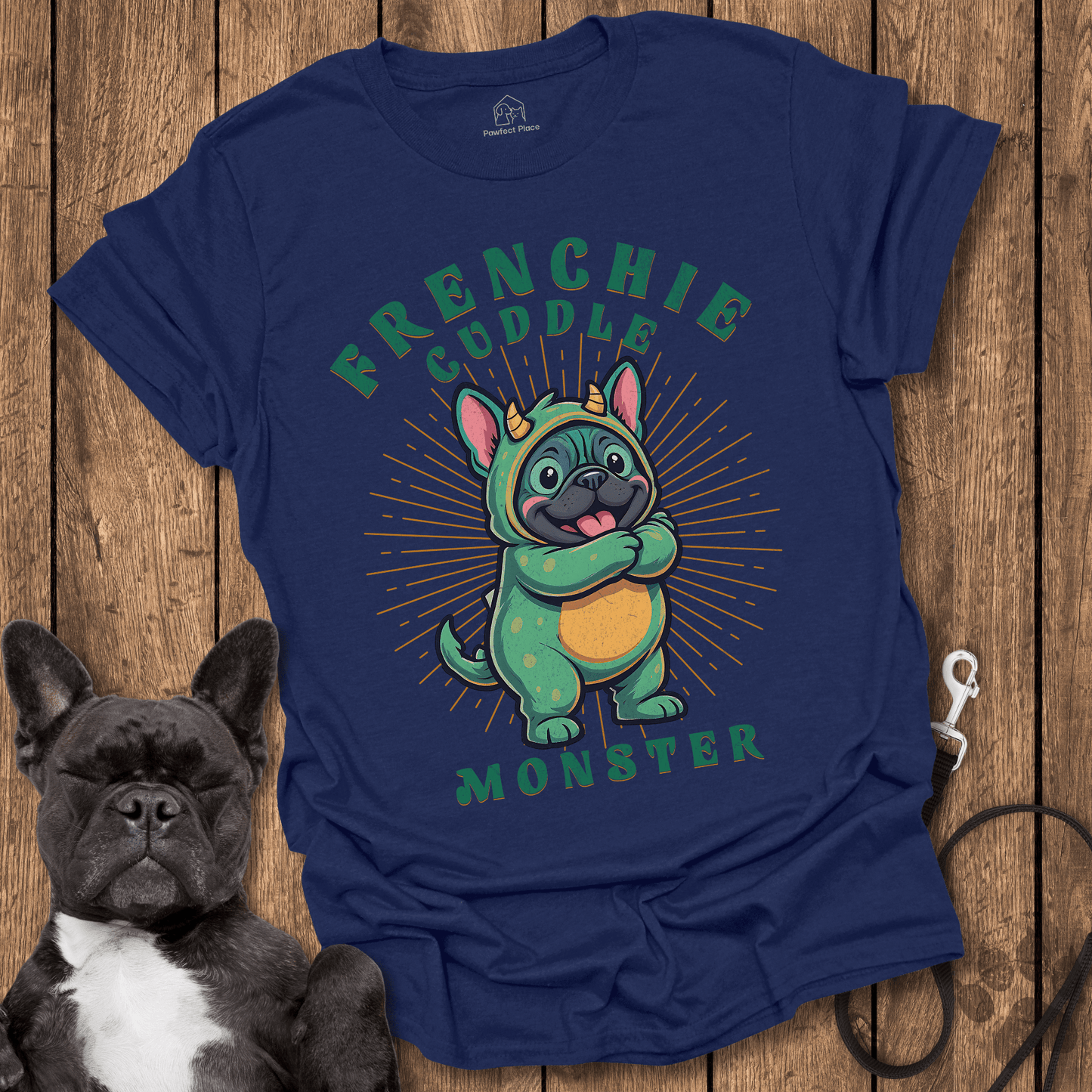 Cute Frenchie Cuddle Monster - Frenchie Tee - PawfectPlace