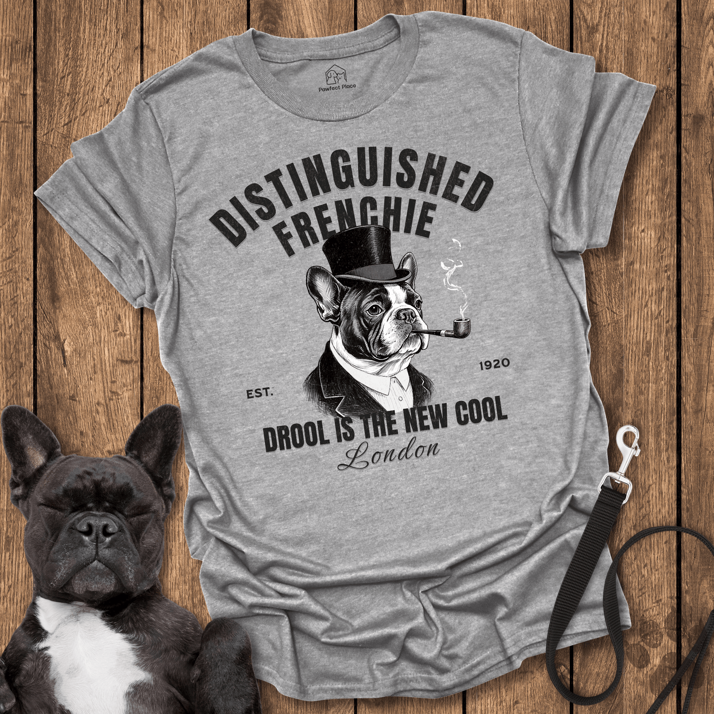 Frenchie T-Shirt, Distinguished Frenchie - Dog Shirt