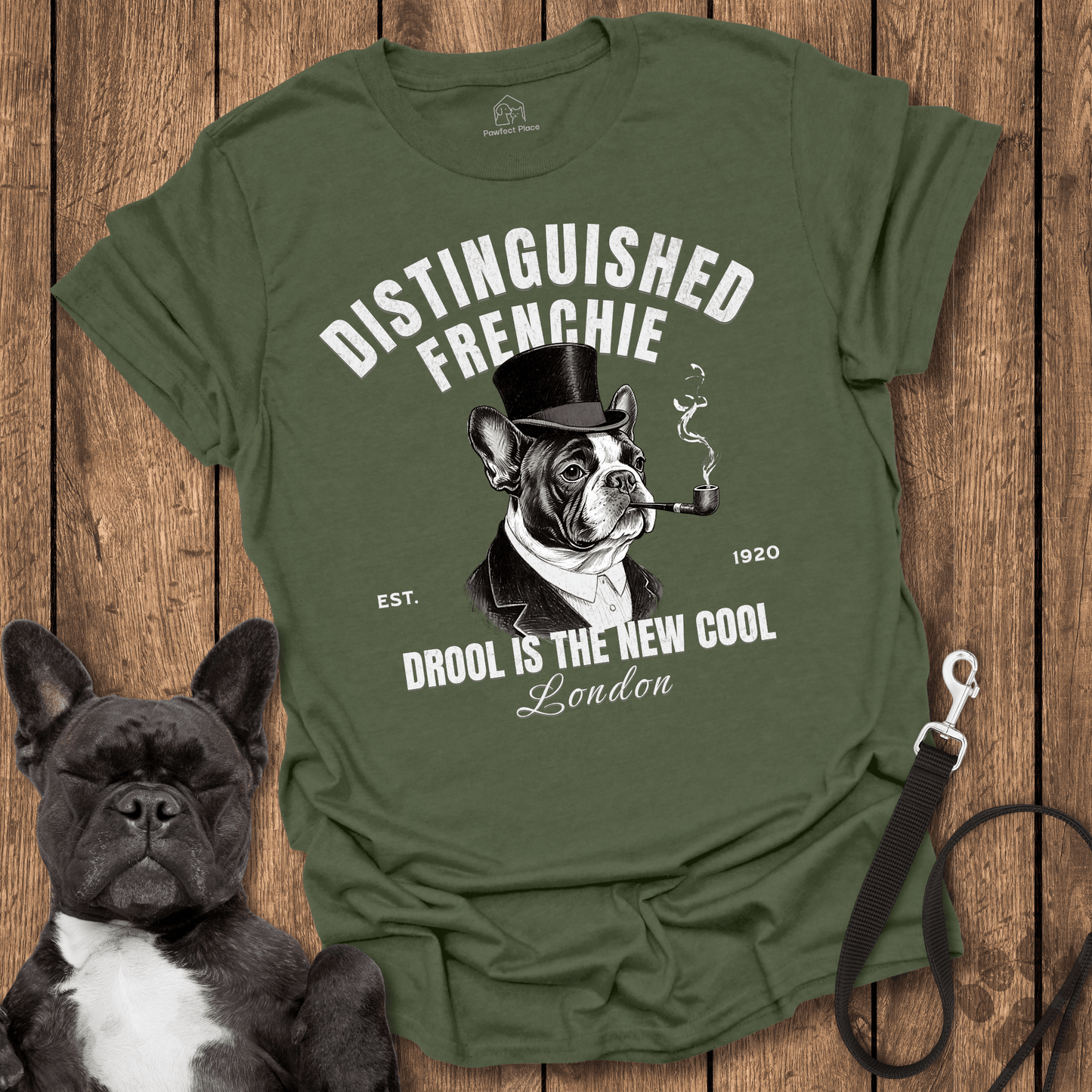 Frenchie T-Shirt, Distinguished Frenchie - Dog Shirt