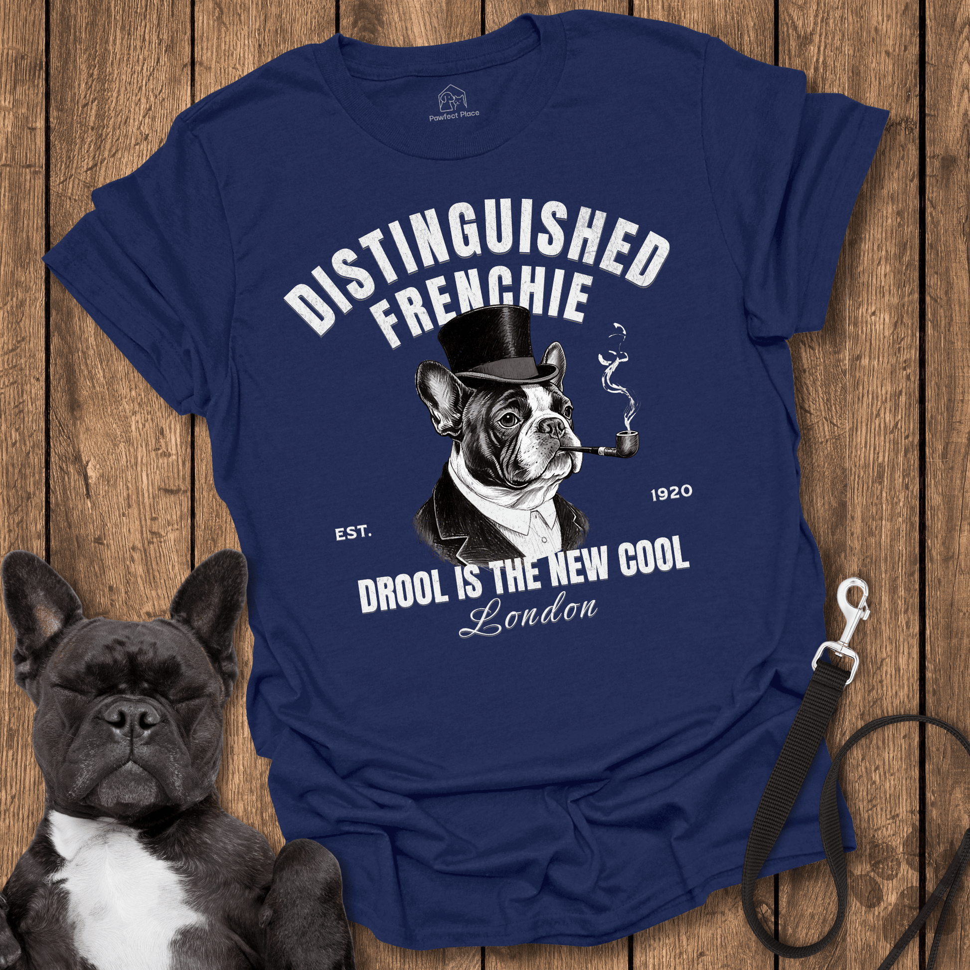 Frenchie T-Shirt, Distinguished Frenchie - Dog Shirt