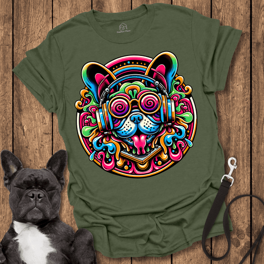 Frenchie T-Shirt, DJ Snort, Frenchie Music Freak - Dog Shirt