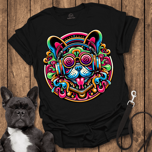 Frenchie T-Shirt, DJ Snort, Frenchie Music Freak - Dog Shirt