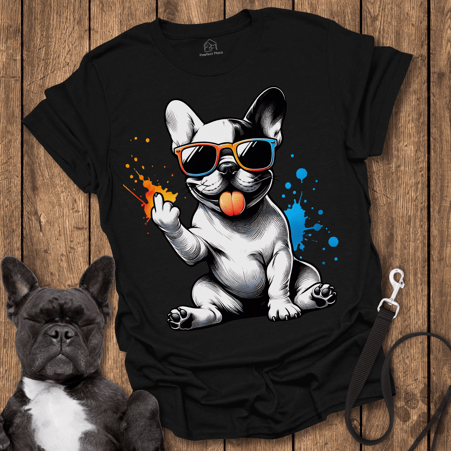 Frenchie T-Shirt, Fluff Off - Dog Shirt