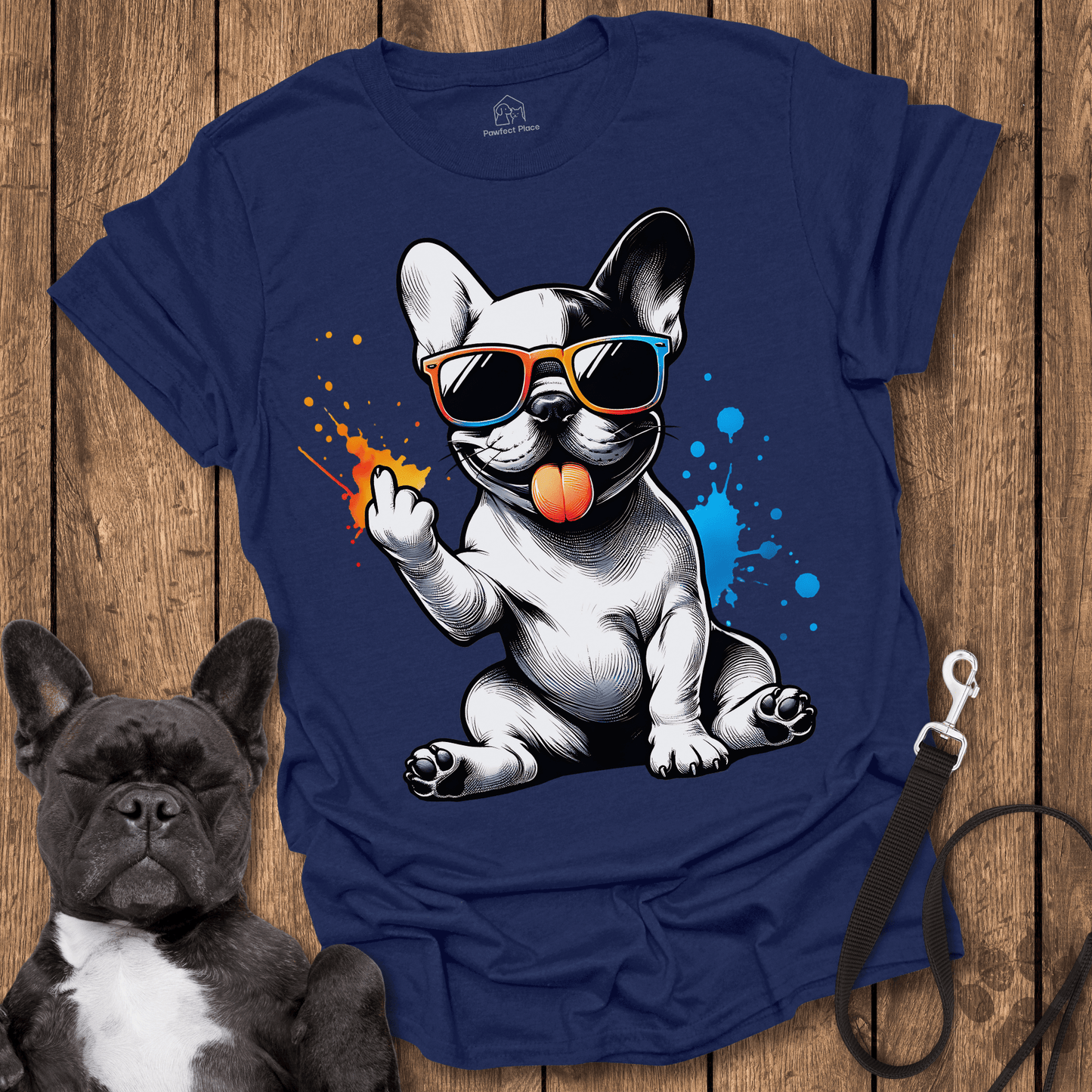 Frenchie T-Shirt, Fluff Off - Dog Shirt
