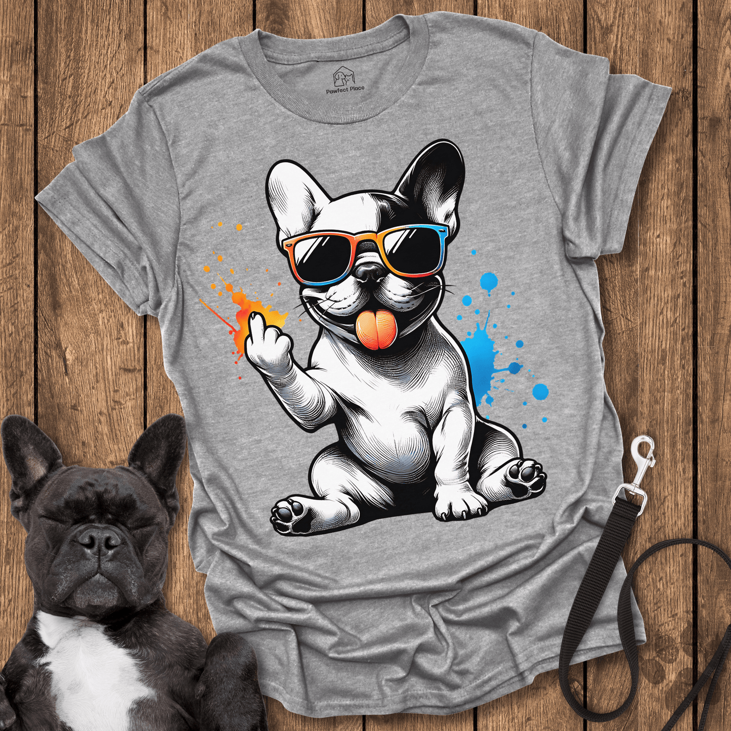 Frenchie T-Shirt, Fluff Off - Dog Shirt