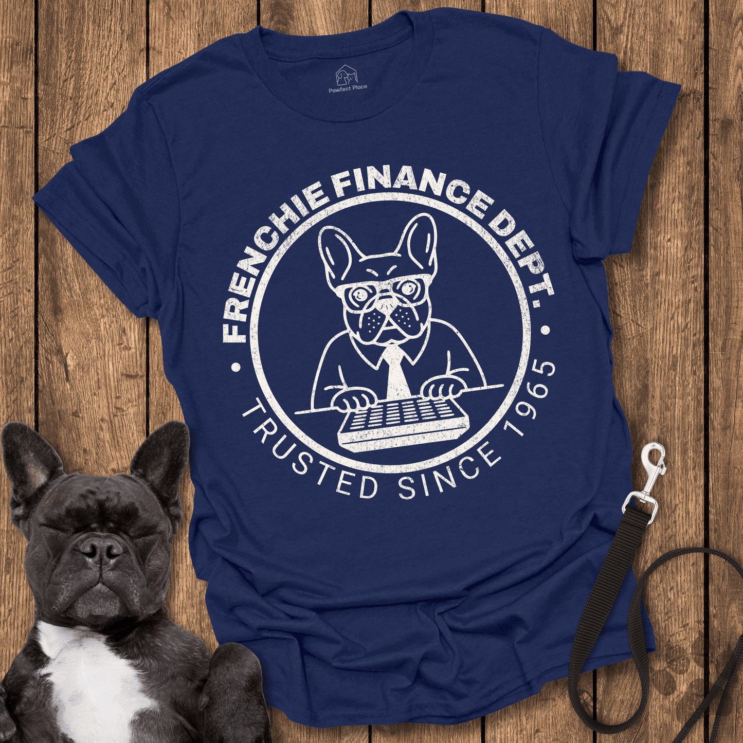 Frenchie T-Shirt, Frenchie Finance Dept - Dog Shirt