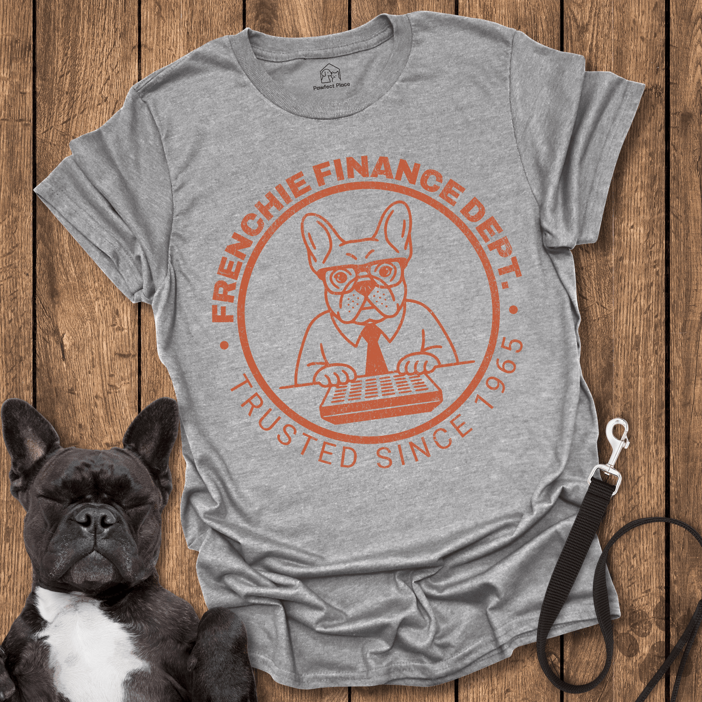 Frenchie T-Shirt, Frenchie Finance Dept - Dog Shirt