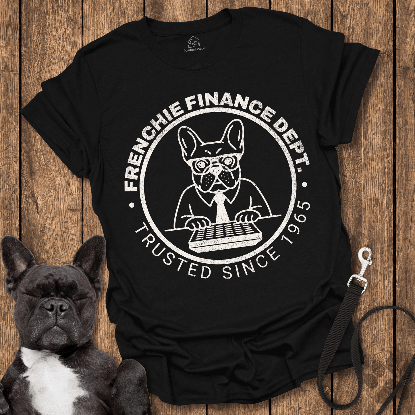 Frenchie T-Shirt, Frenchie Finance Dept - Dog Shirt
