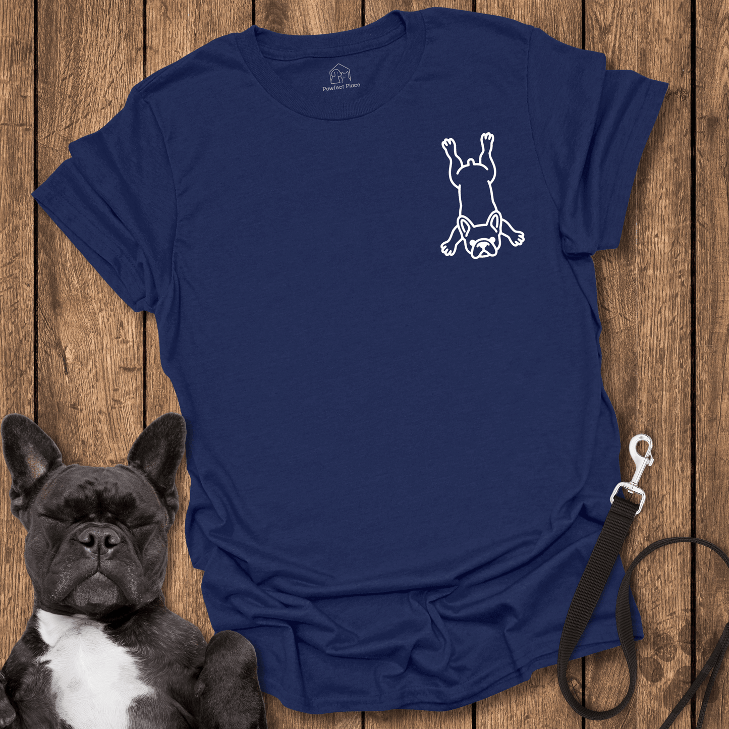 Frenchie T-Shirt, Frenchie Pocket Stretch - Dog Shirt
