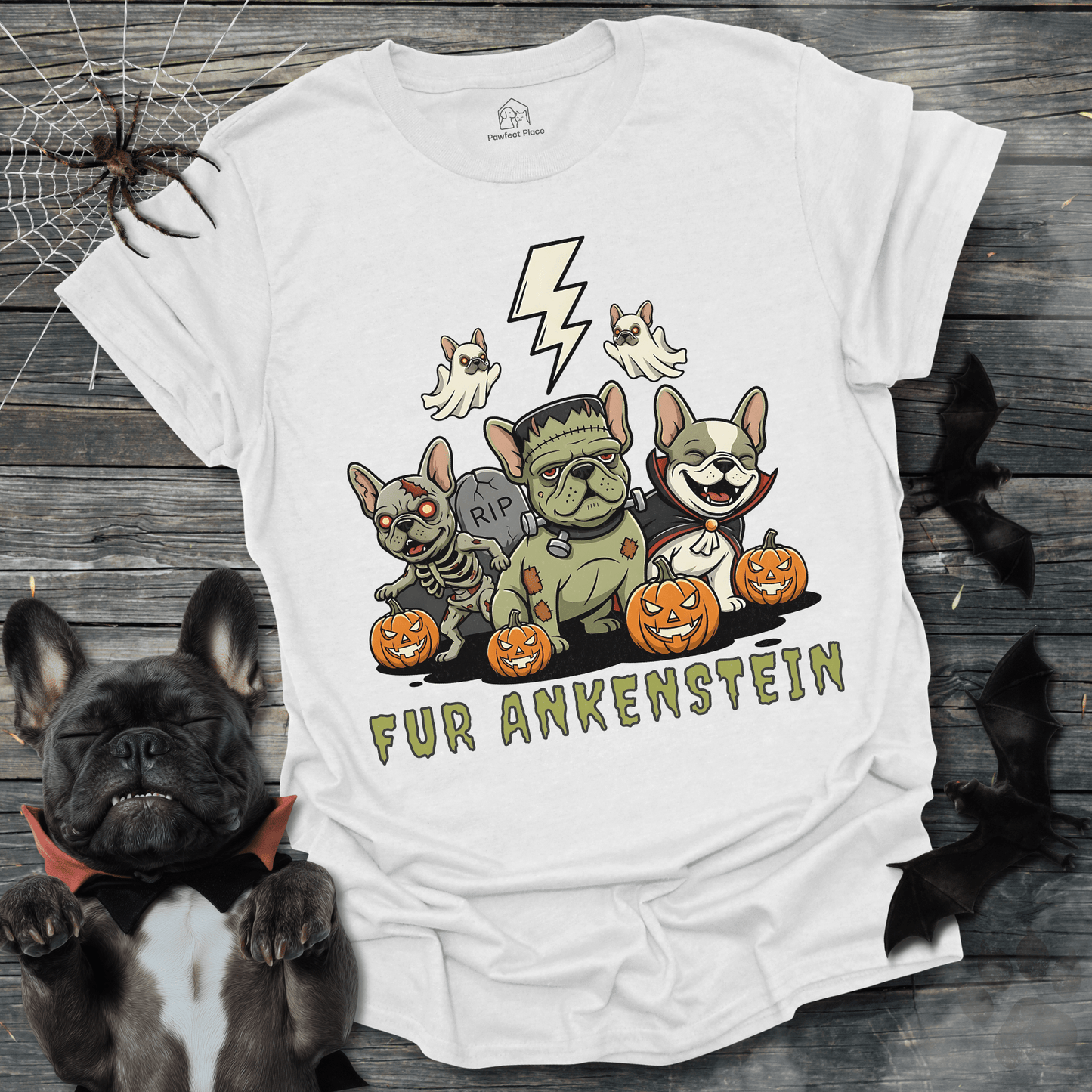 Fur Ankenstein - Halloween Frenchie Tee - PawfectPlace