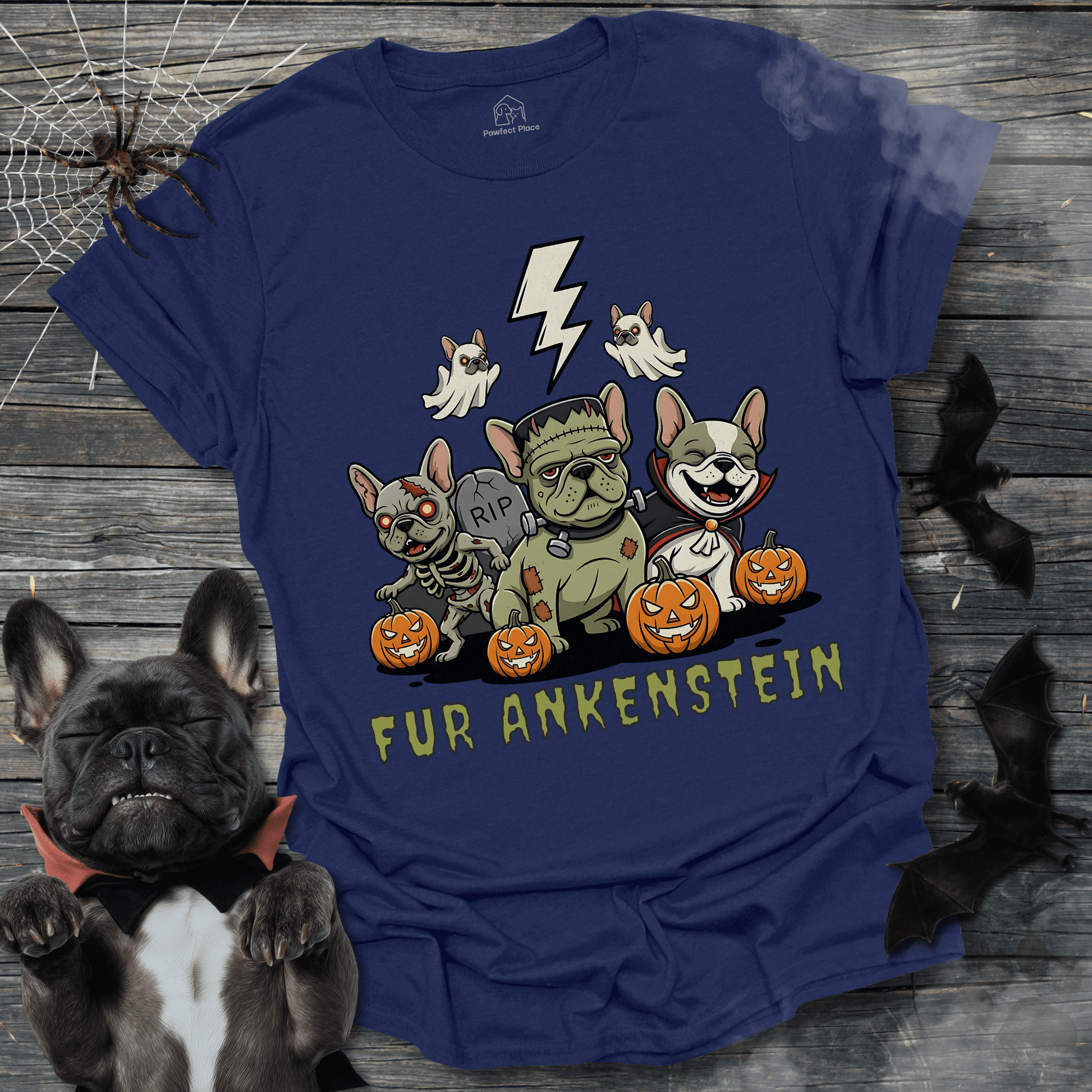 Fur Ankenstein - Halloween Frenchie Tee - PawfectPlace