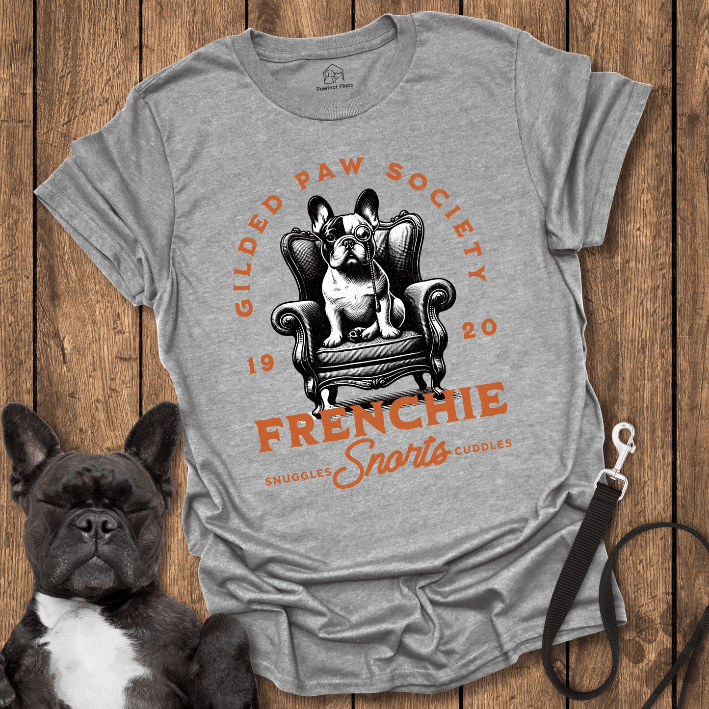 Frenchie T-Shirt, Gilded Paw Society 1920 - Dog Shirt