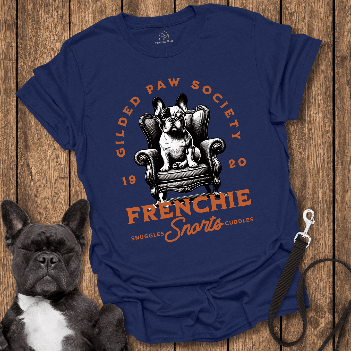 Frenchie T-Shirt, Gilded Paw Society 1920 - Dog Shirt
