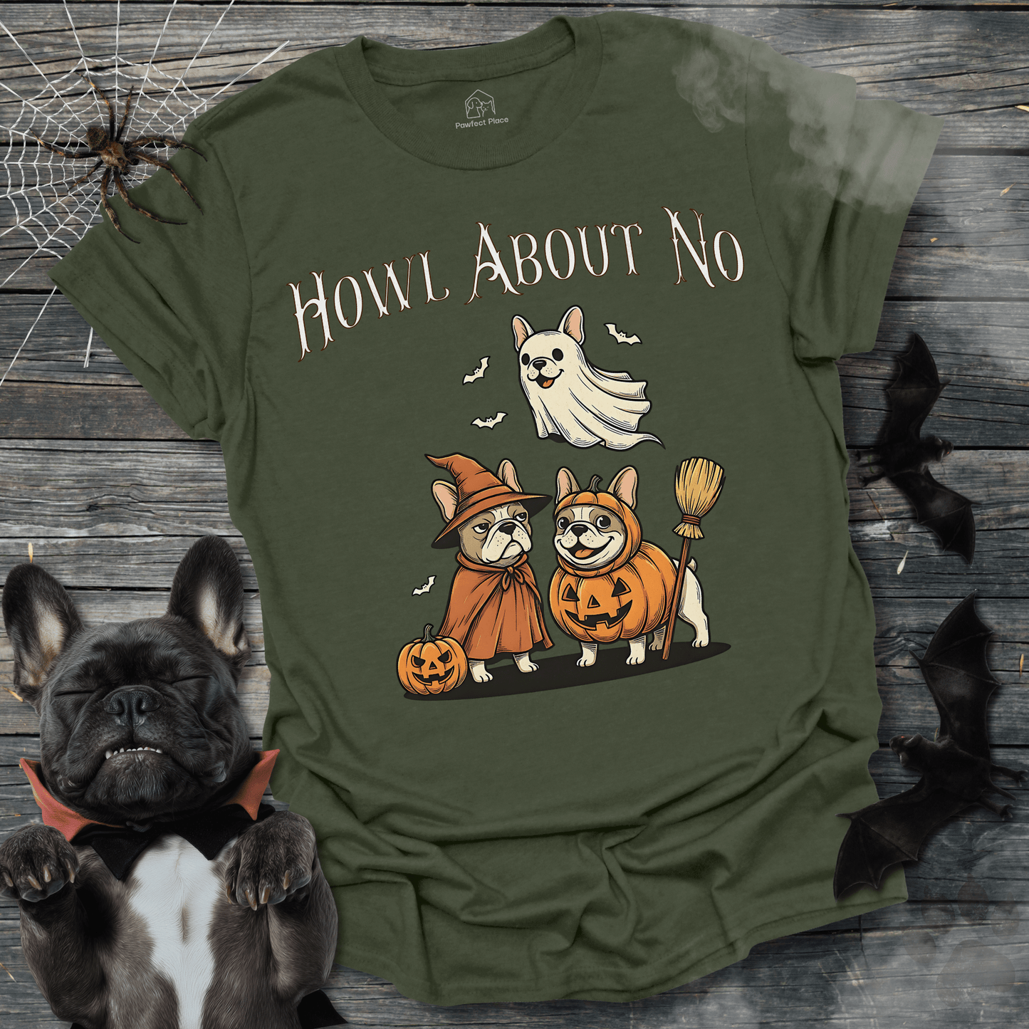 Howl About No - Halloween Frenchie Tee - PawfectPlace