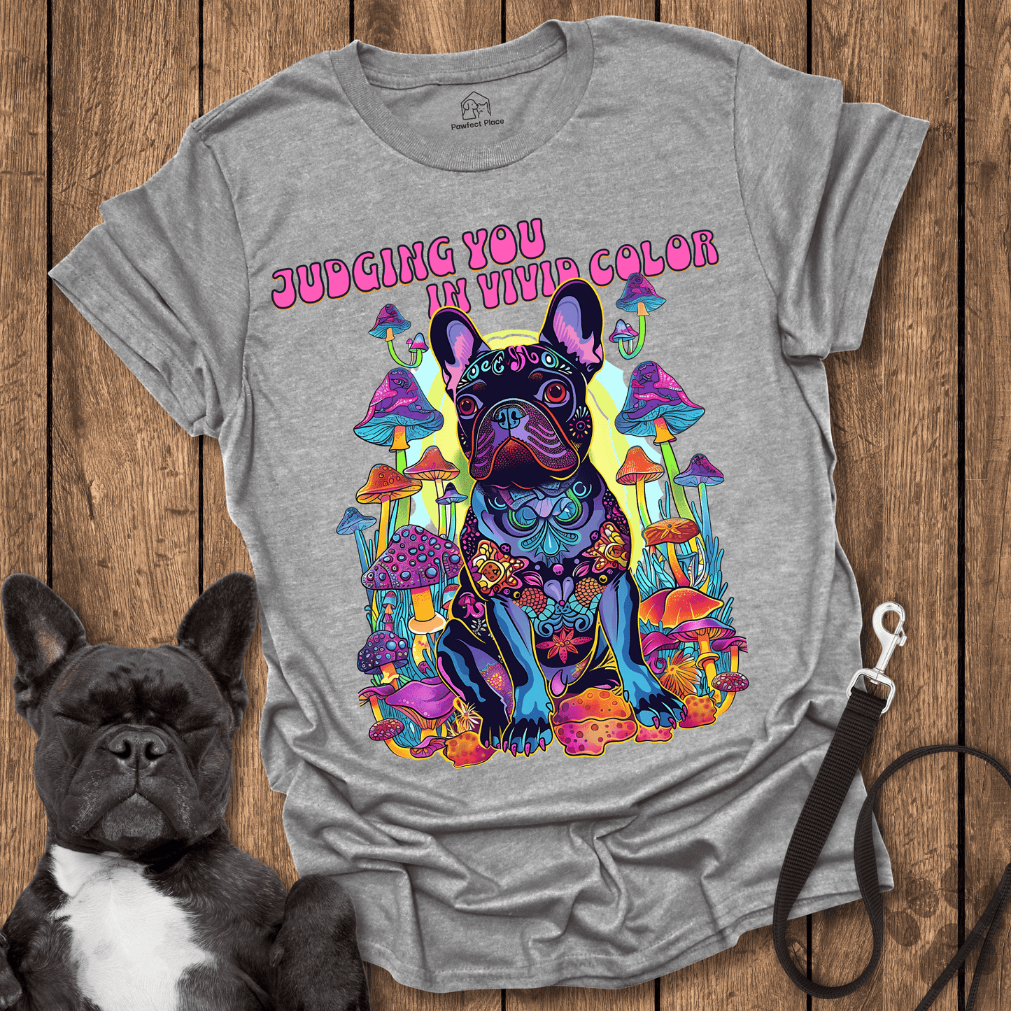 Frenchie T-Shirt, Judging You In Vivid Color - Dog Shirt