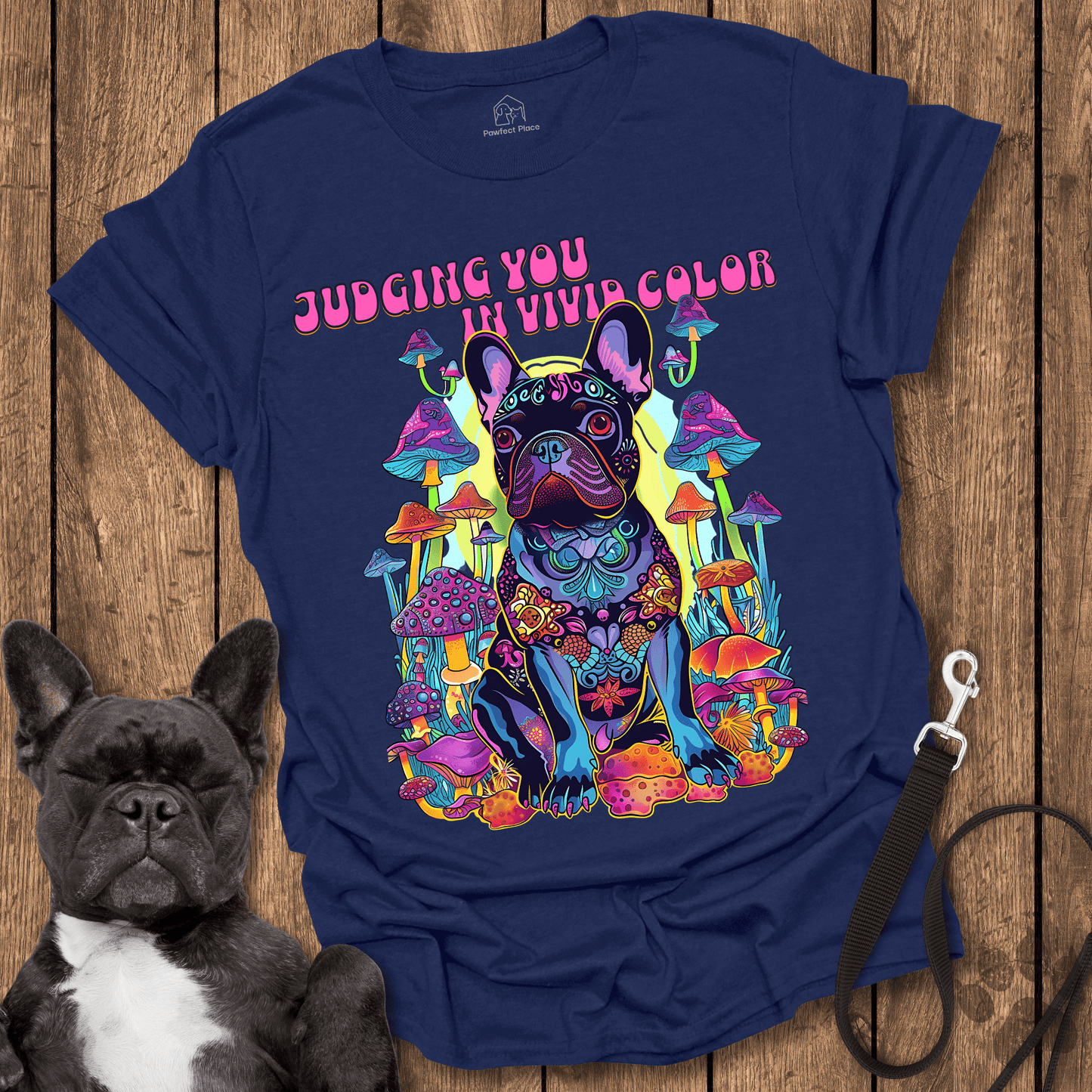Frenchie T-Shirt, Judging You In Vivid Color - Dog Shirt