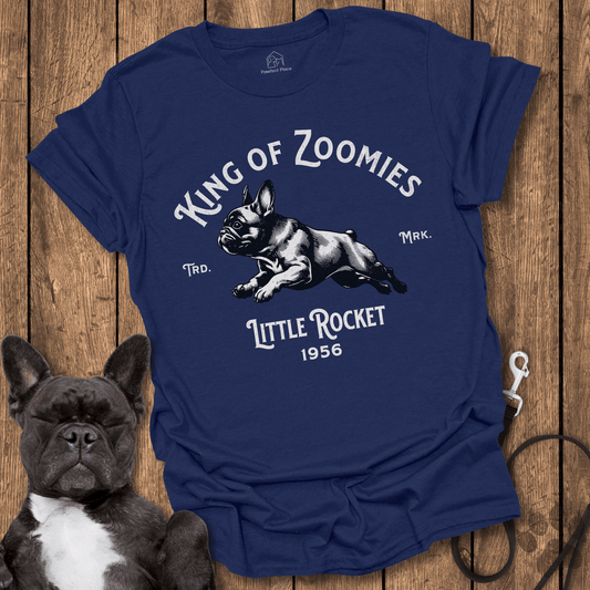King Of Zoomies, Little Rocket - Frenchie Tee - PawfectPlace