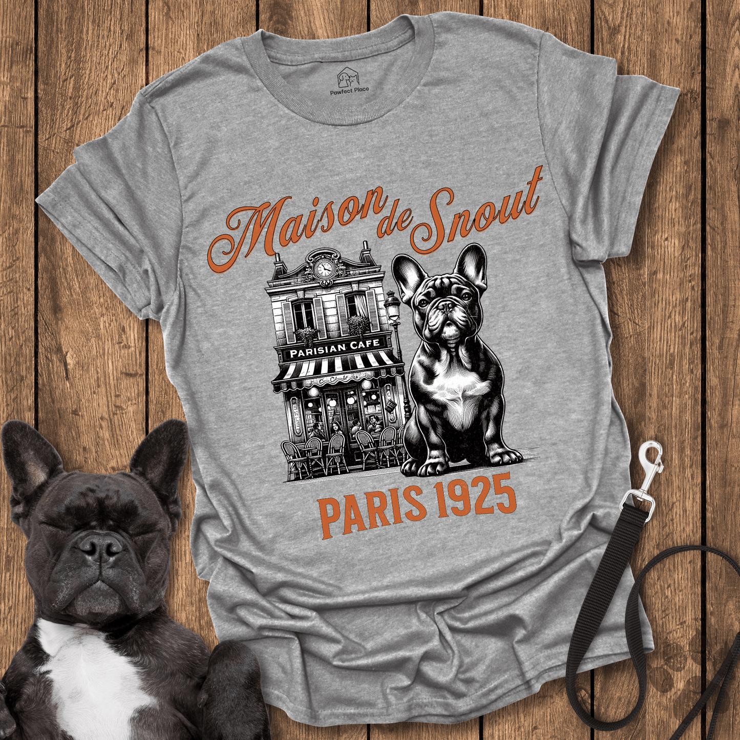 Frenchie T-Shirt, Maison De Snout, Frenchie In Paris - Dog Shirt