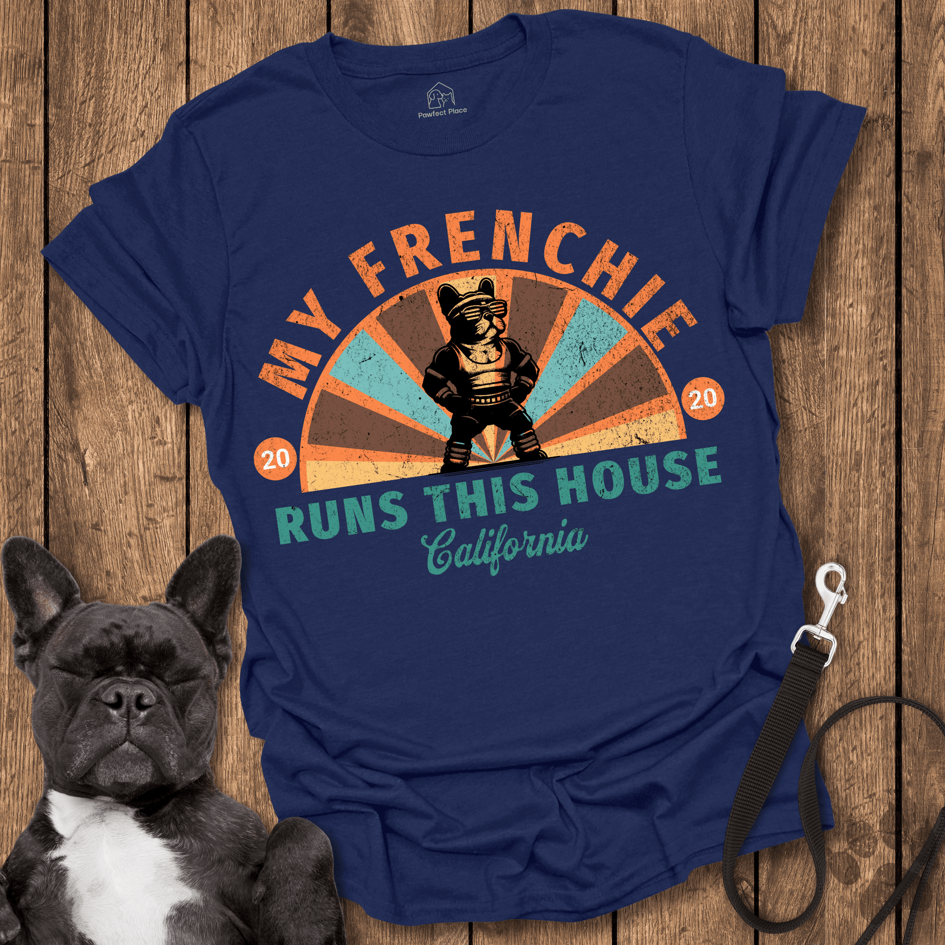 Frenchie T-Shirt, My Frenchie Runs This House - Dog Shirt