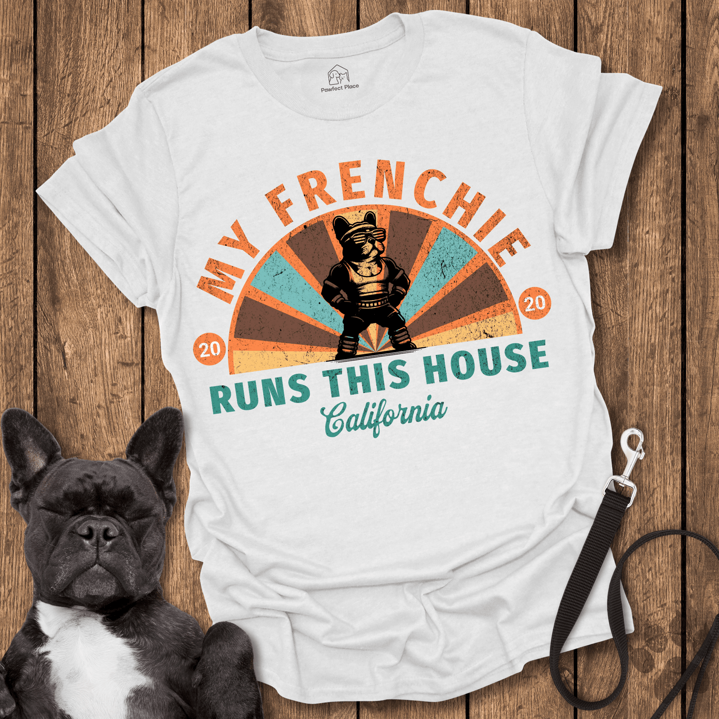 Frenchie T-Shirt, My Frenchie Runs This House - Dog Shirt