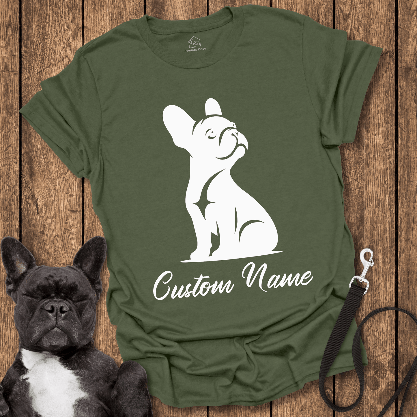Frenchie T-Shirt, Personalize, Custom Frenchie Name - Dog Shirt