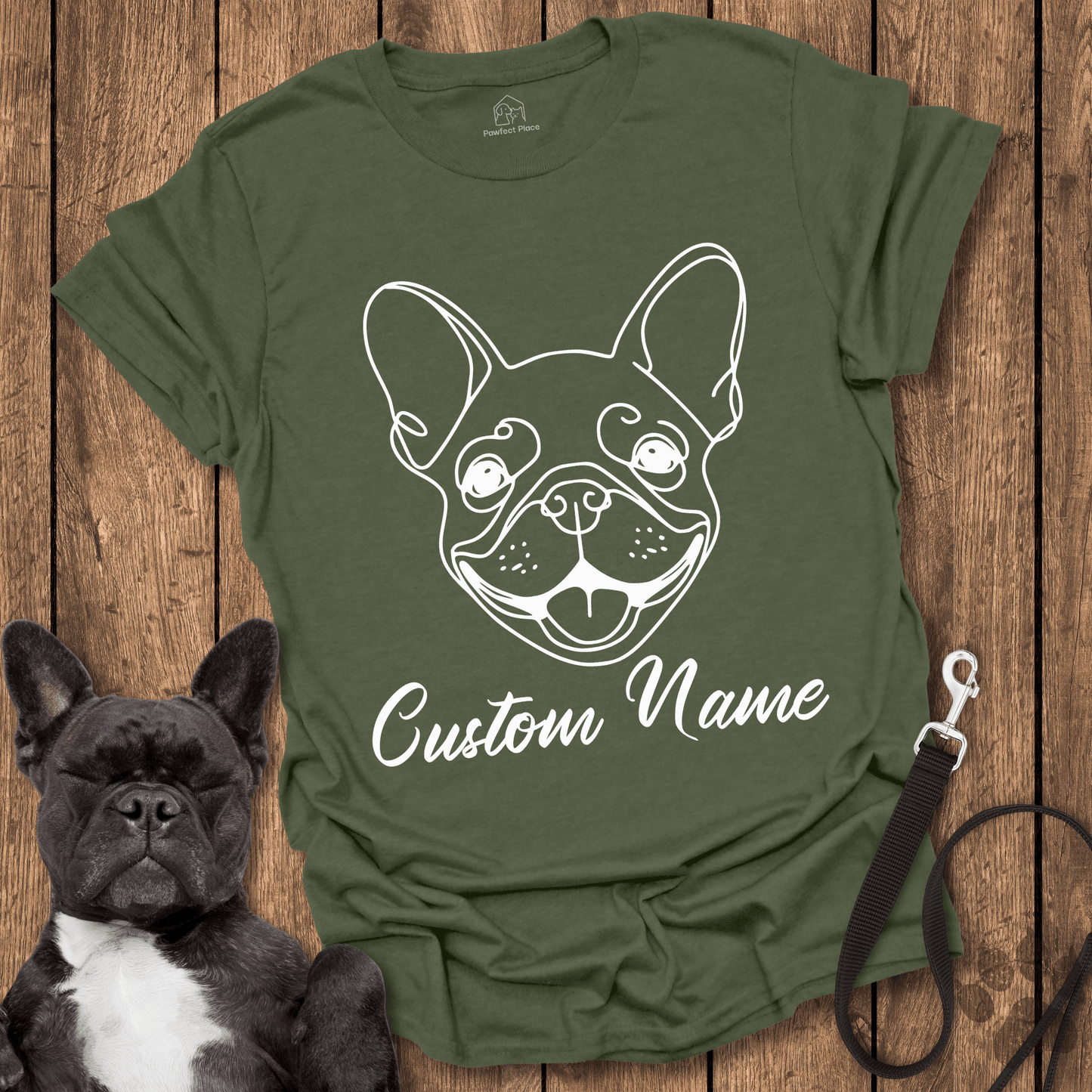 Frenchie T-Shirt, Personalize, Custom Frenchie Name - Dog Shirt