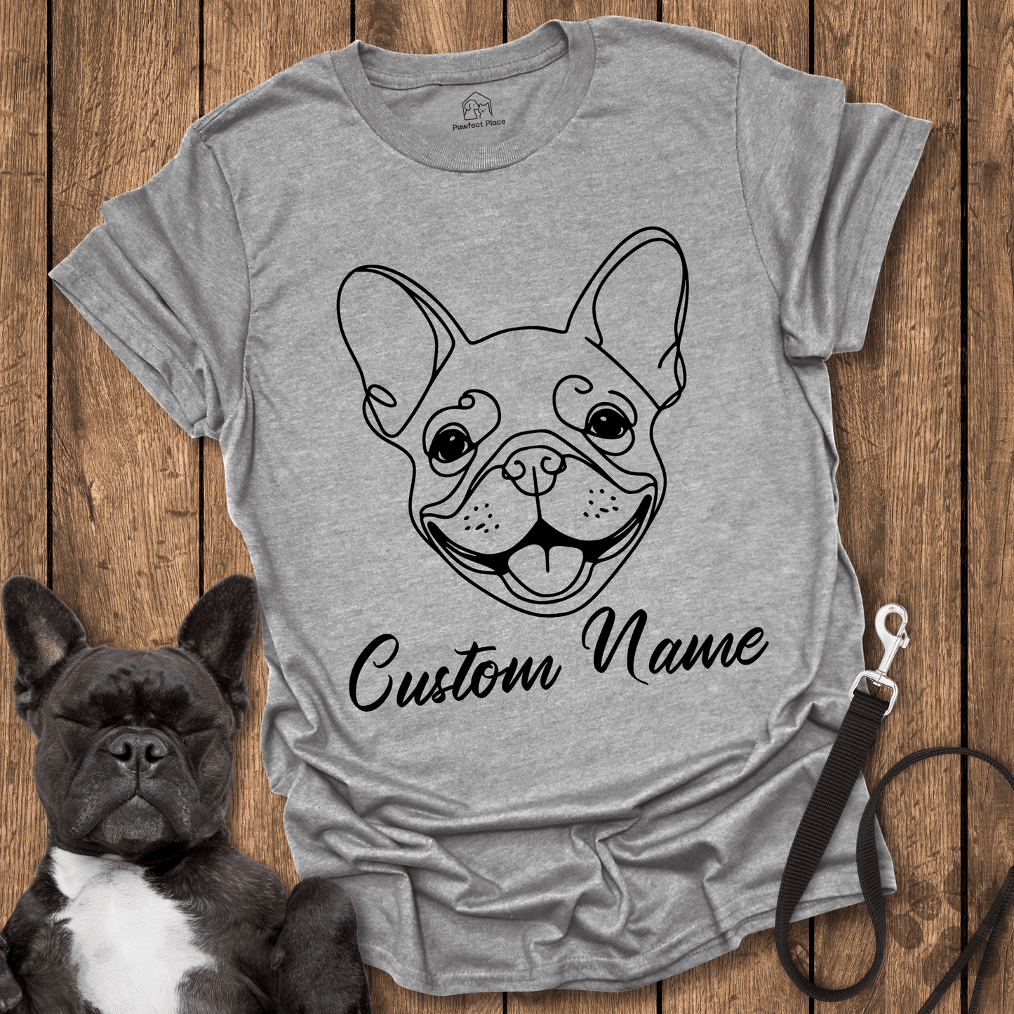 Frenchie T-Shirt, Personalize, Custom Frenchie Name - Dog Shirt