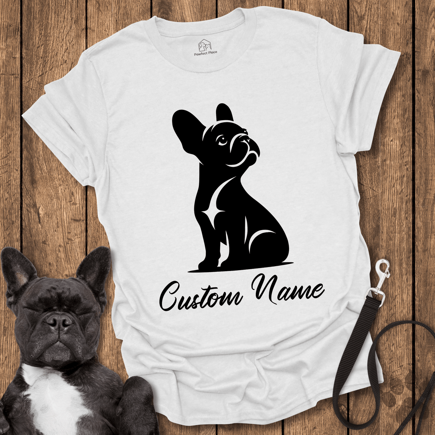 Frenchie T-Shirt, Personalize, Custom Frenchie Name - Dog Shirt