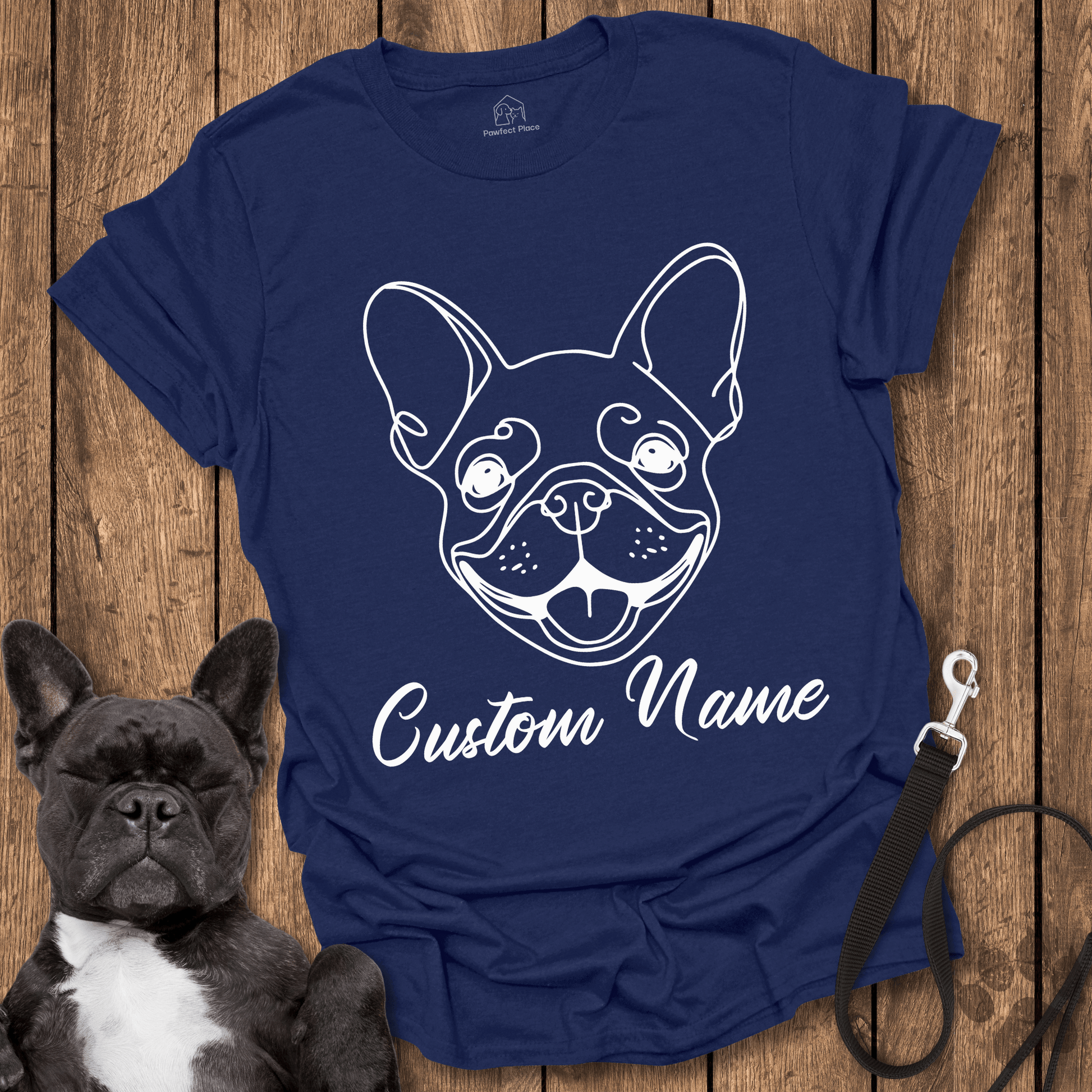 Frenchie T-Shirt, Personalize, Custom Frenchie Name - Dog Shirt