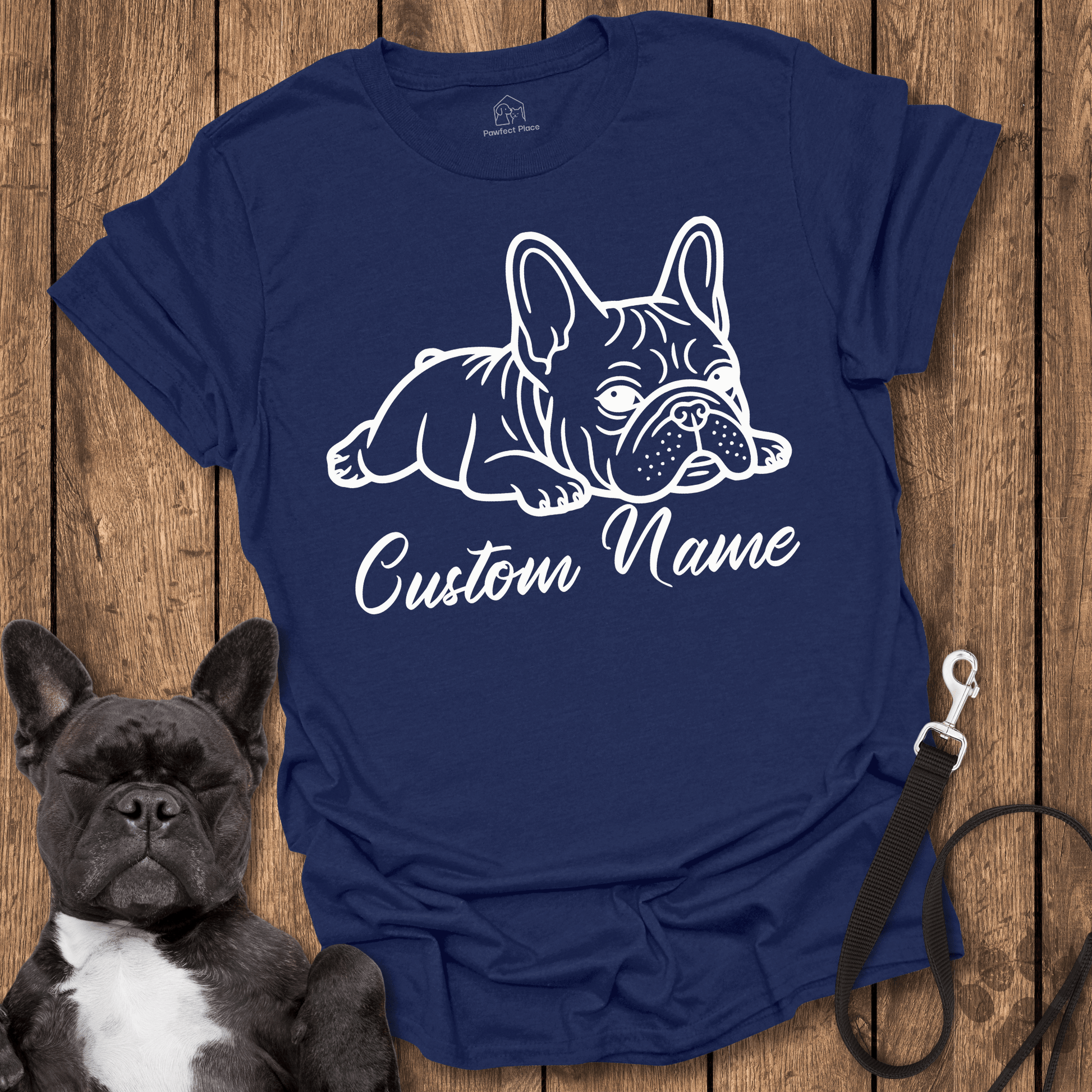 Frenchie T-Shirt, Personalize, Custom Frenchie Name - Dog Shirt