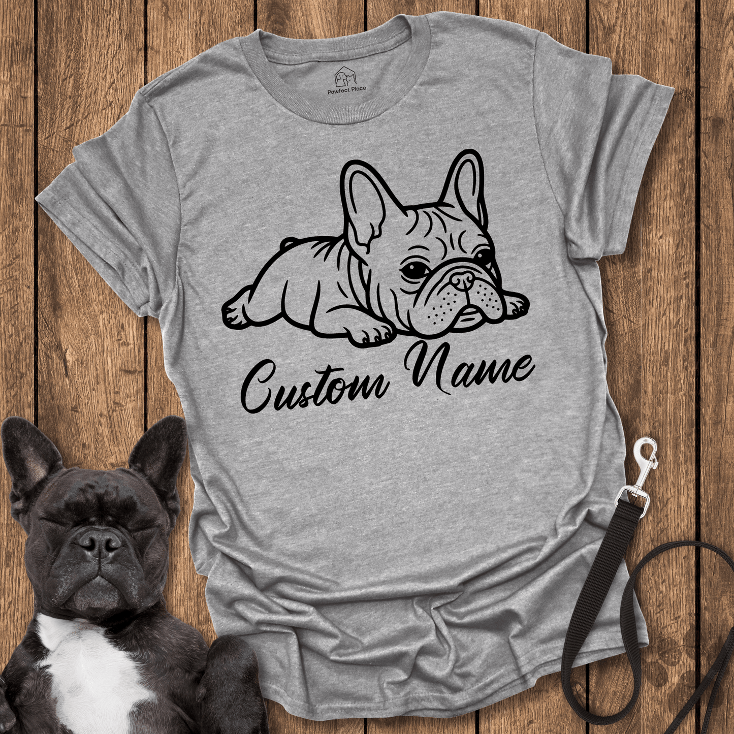 Frenchie T-Shirt, Personalize, Custom Frenchie Name - Dog Shirt