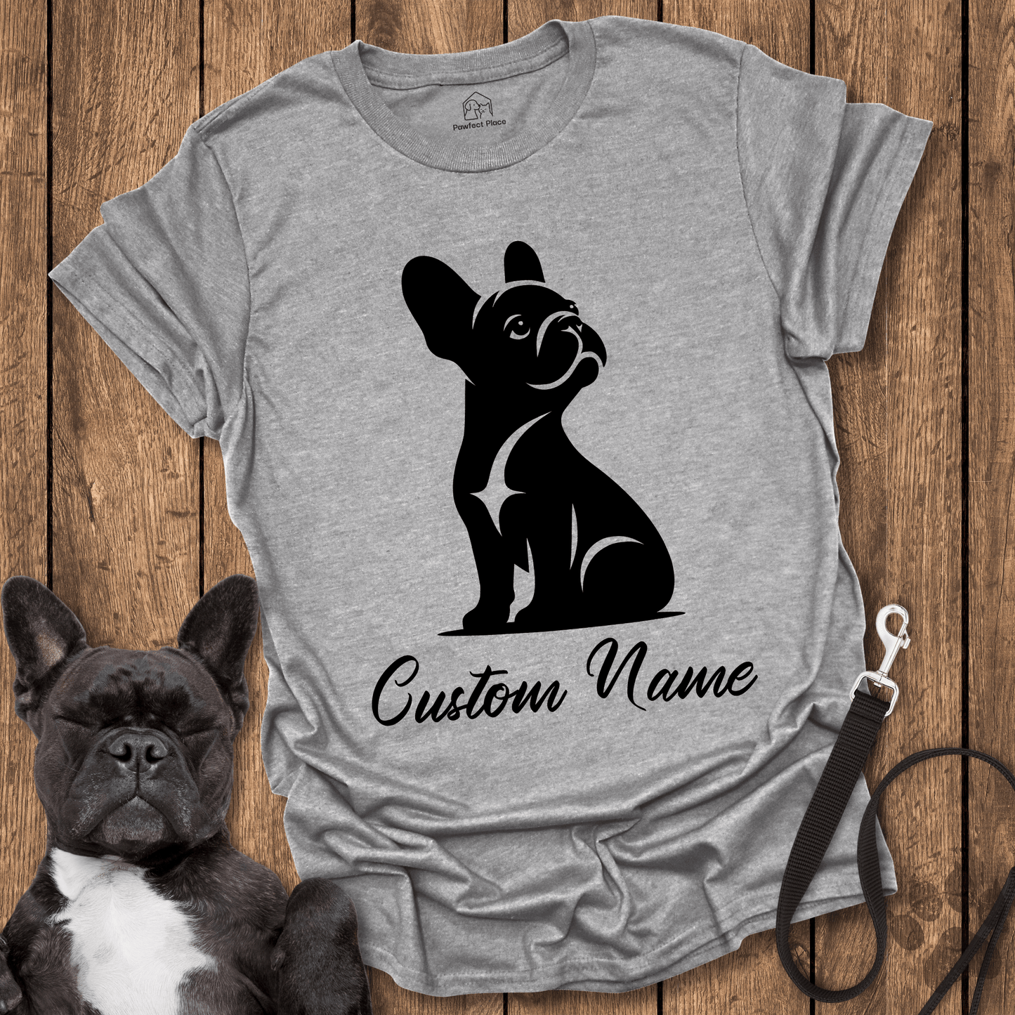 Frenchie T-Shirt, Personalize, Custom Frenchie Name - Dog Shirt