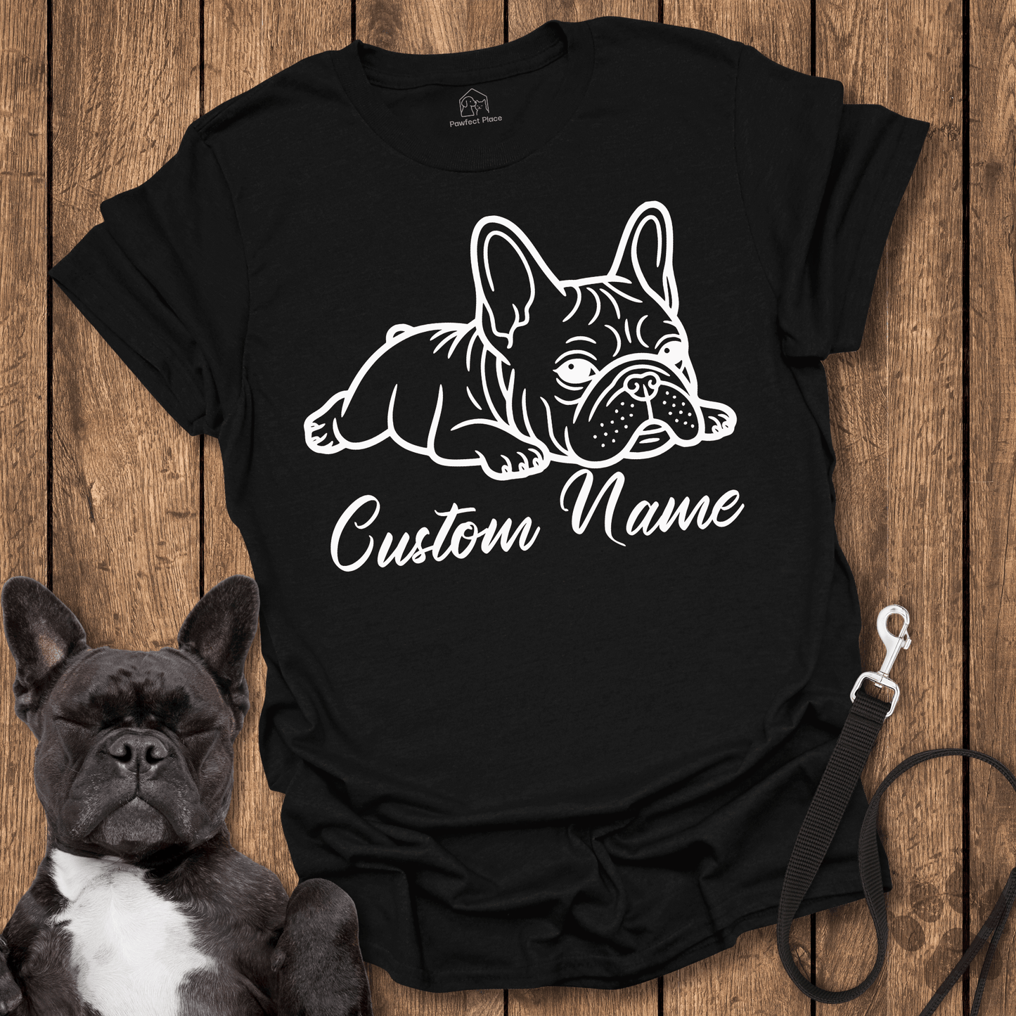 Frenchie T-Shirt, Personalize, Custom Frenchie Name - Dog Shirt