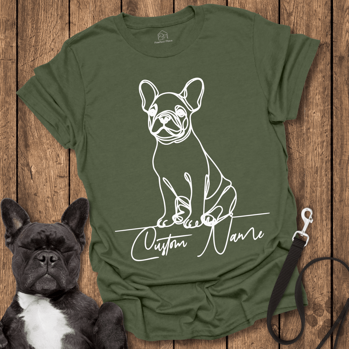 Frenchie T-Shirt, Personalize, Custom Frenchie Name - Dog Shirt