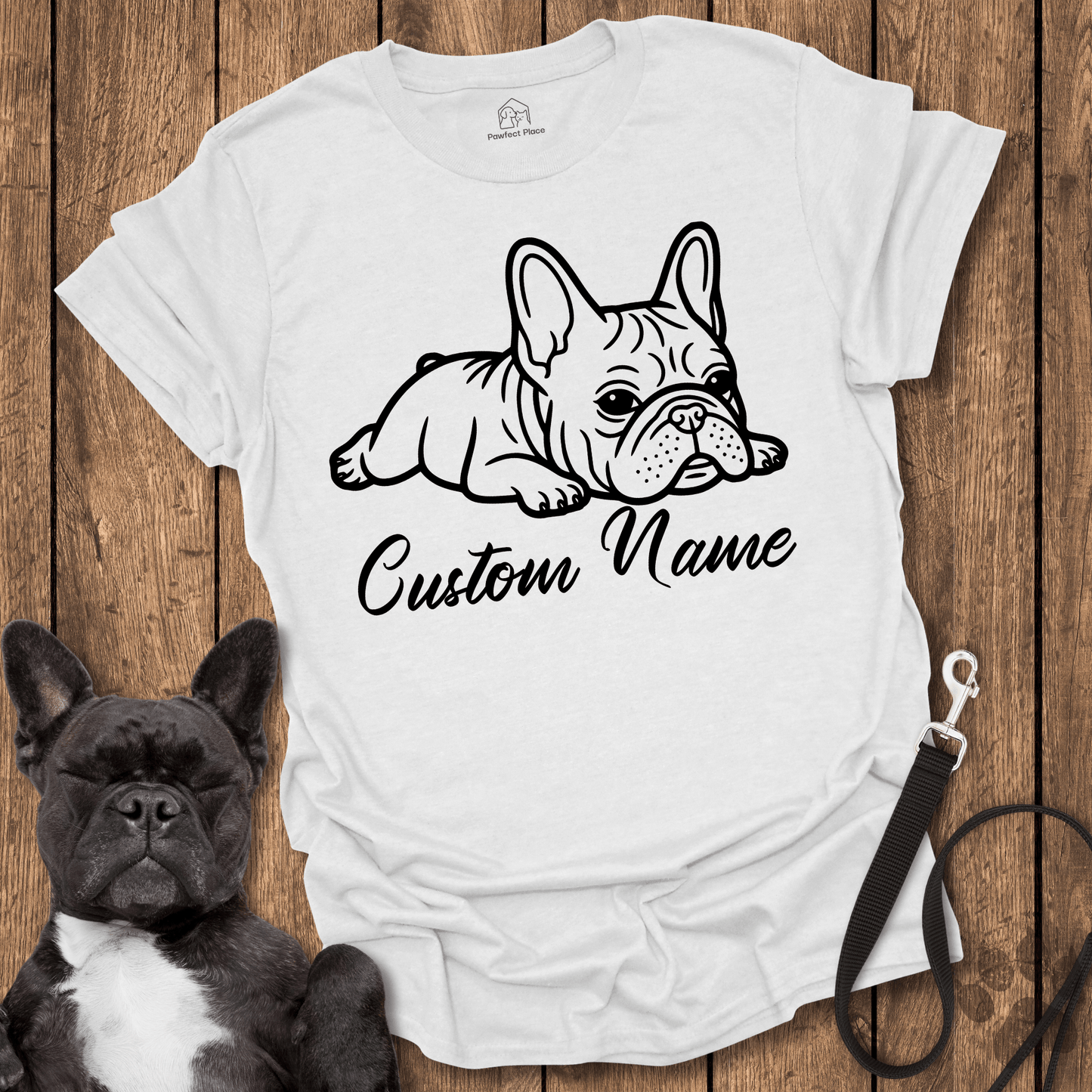 Frenchie T-Shirt, Personalize, Custom Frenchie Name - Dog Shirt