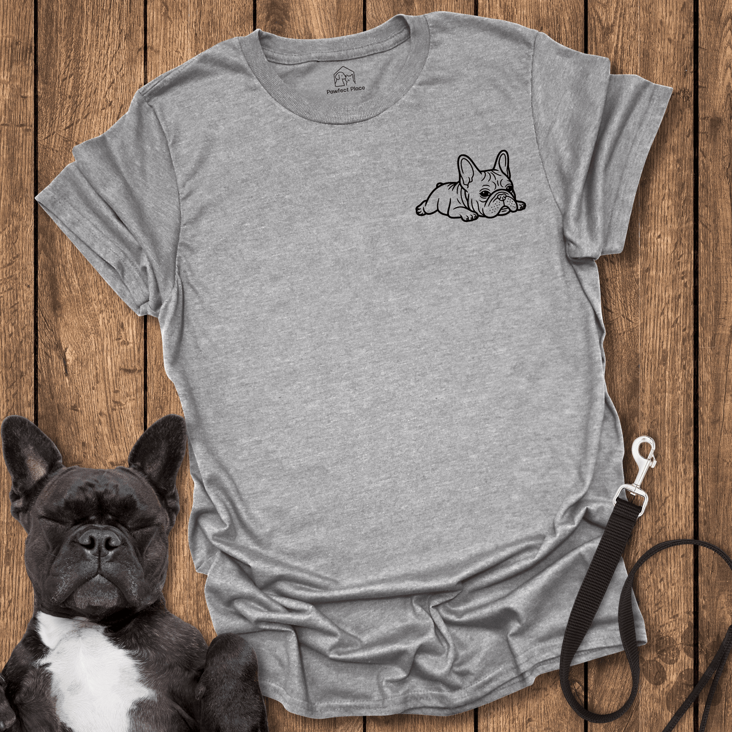 Frenchie T-Shirt, Pocket Frenchie Nap Time - Dog Shirt
